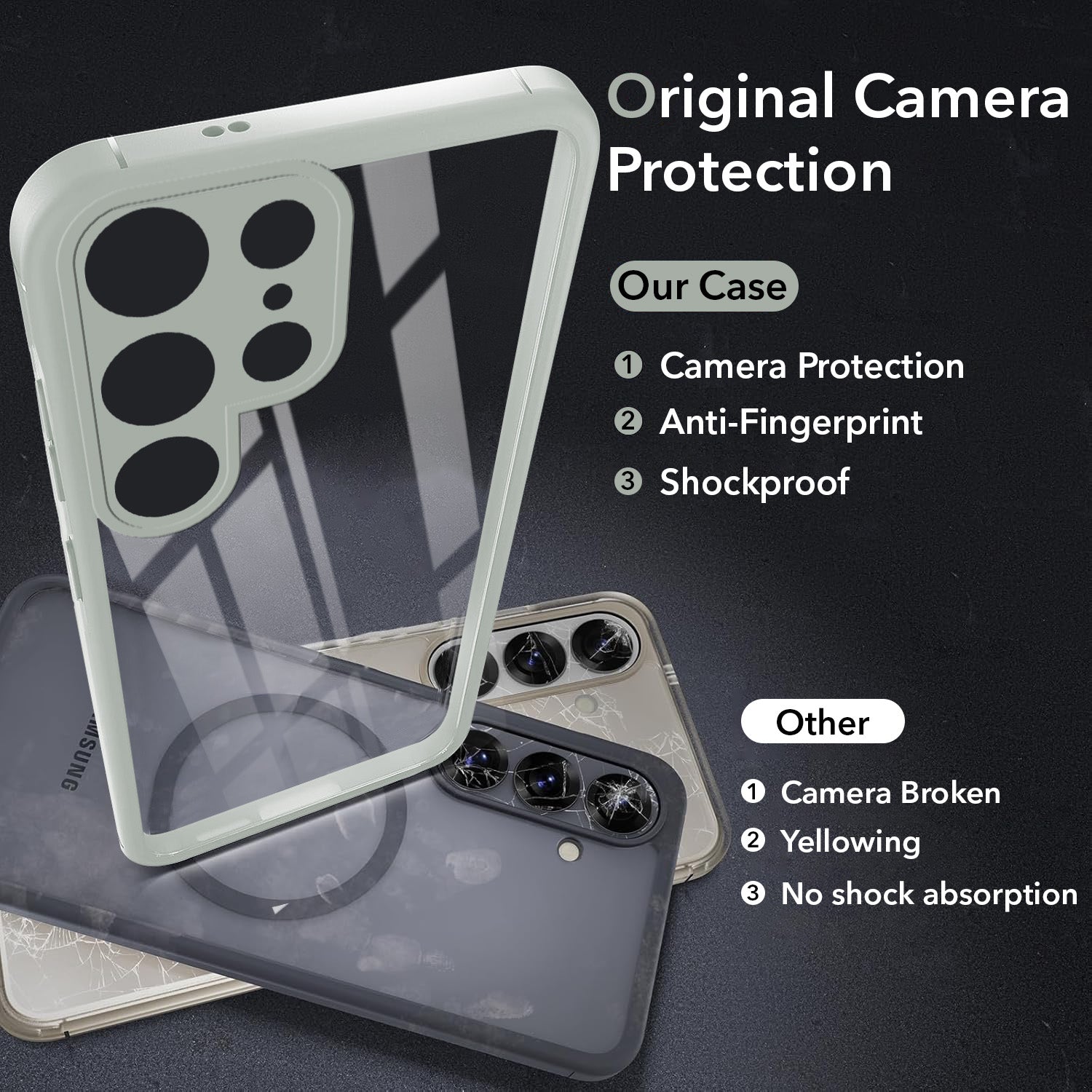 For Samsung Galaxy S23 Ultra Back Cover Case Ultra-Hybrid (Lifetime Anti Yellow | Anti Scratch | Crystal Clear Shockproof)