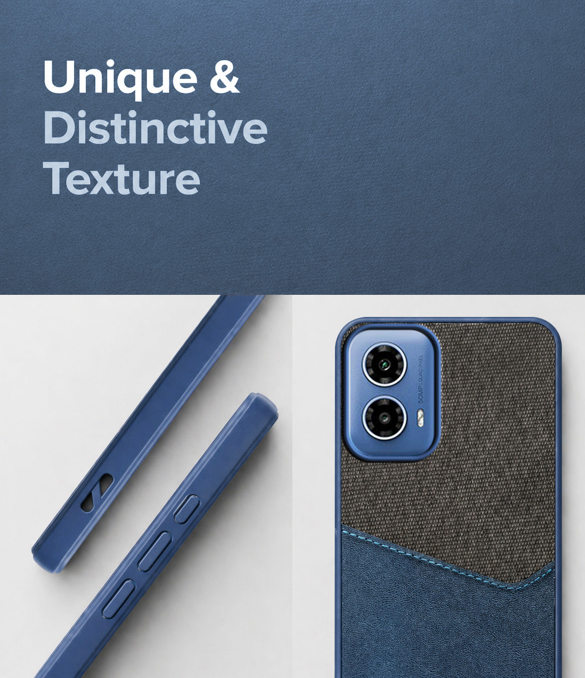 For Motorola Moto G34 5G Back Cover Case (Dual PU Leather Stitch | Professional Minimalist | Soft and Flexible)