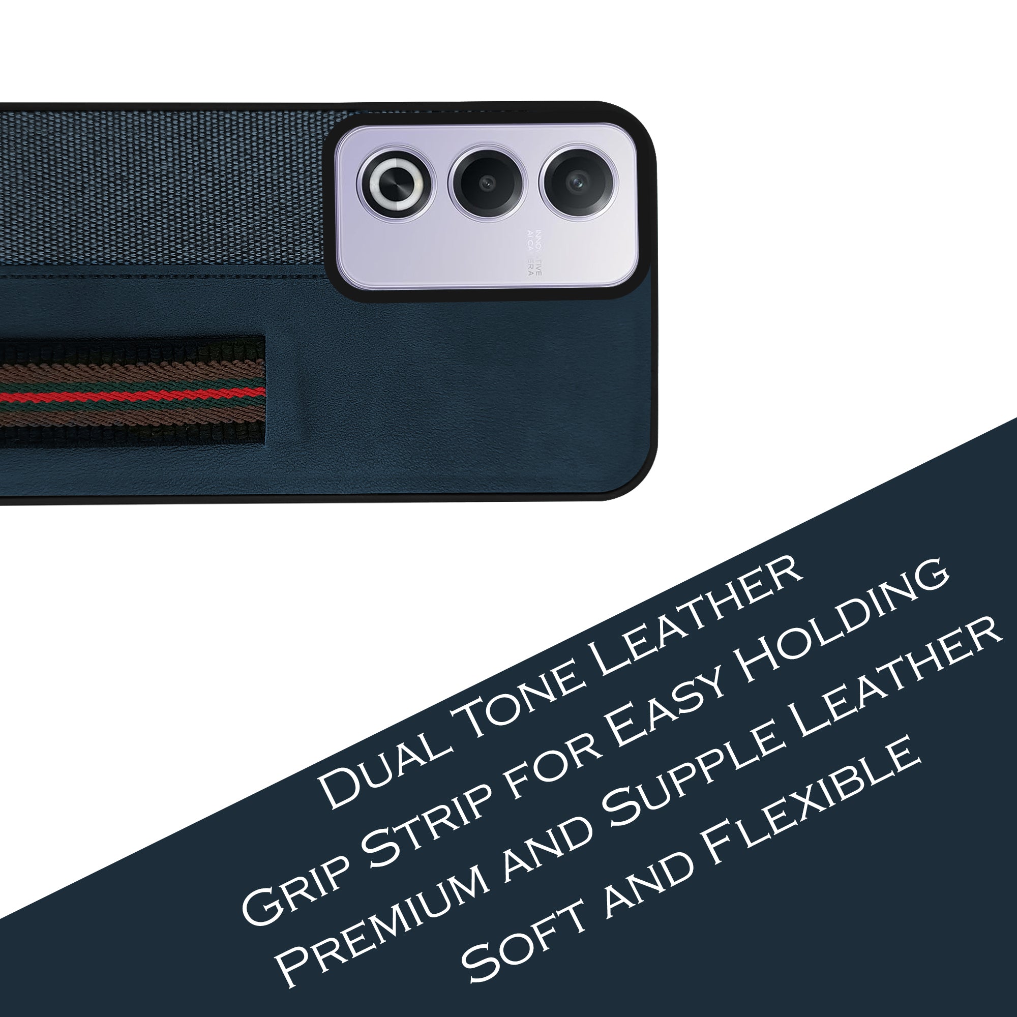 For Oppo A3 Pro 5G Back Cover Case ( Professional PU Leather | Strip Chain Holder Socket)