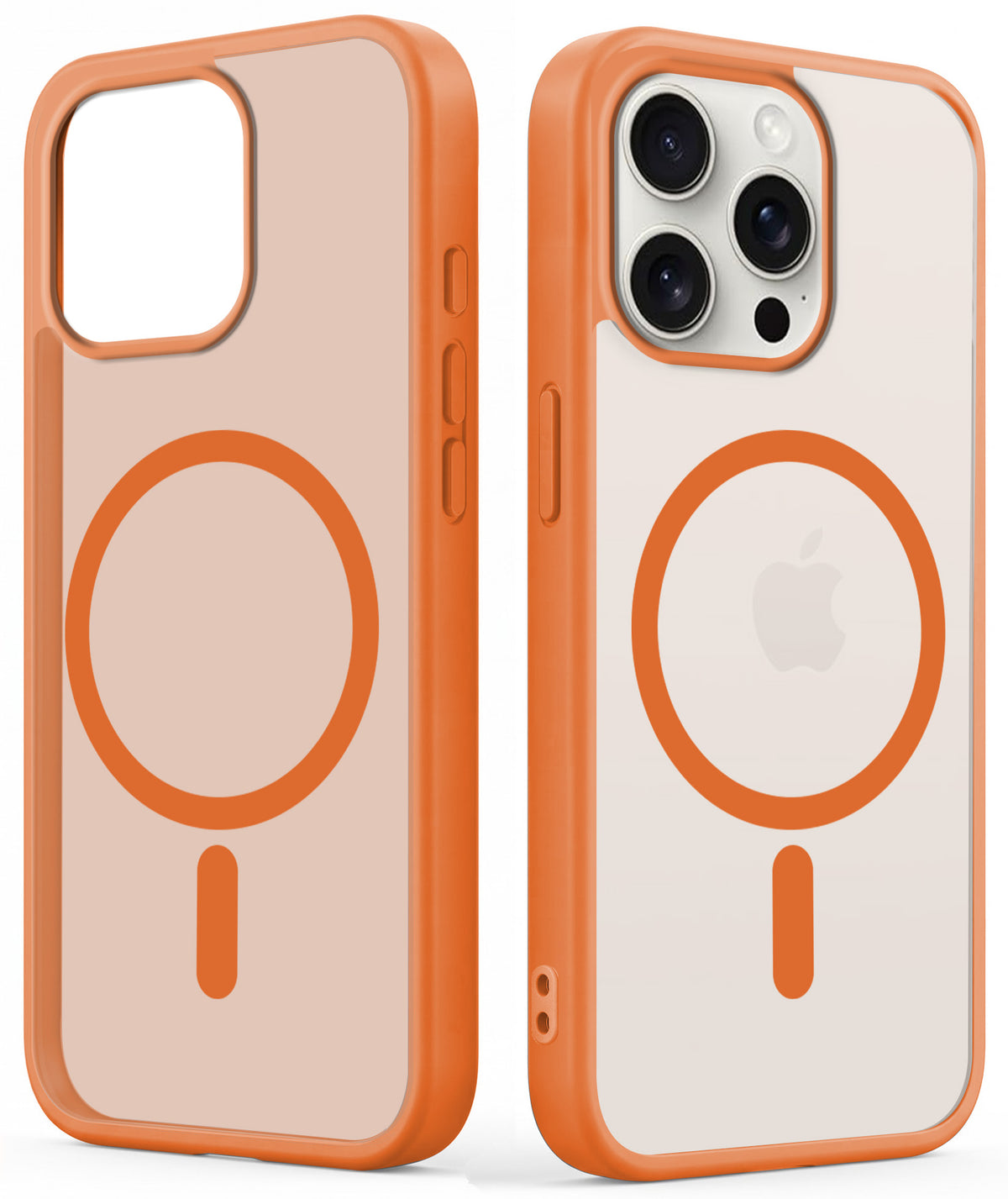 For Apple iPhone 15 Pro Matte Finish Back Case Cover (MagSafe Compatible | Translucent Soft Touch | Slim and Unbreakable)