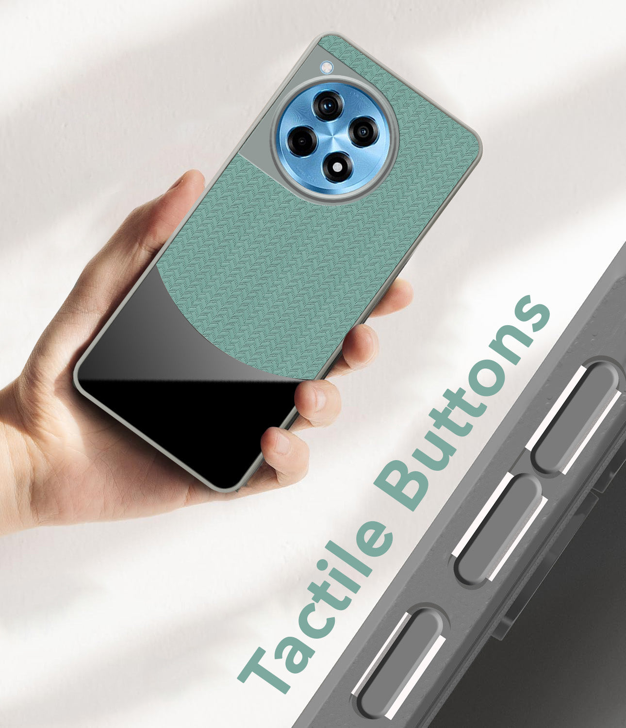 For OnePlus 12R 5G Back Cover Case (Elegant PU Leather Finish | Premium Minimalist Professional | Camera Protection Bump)