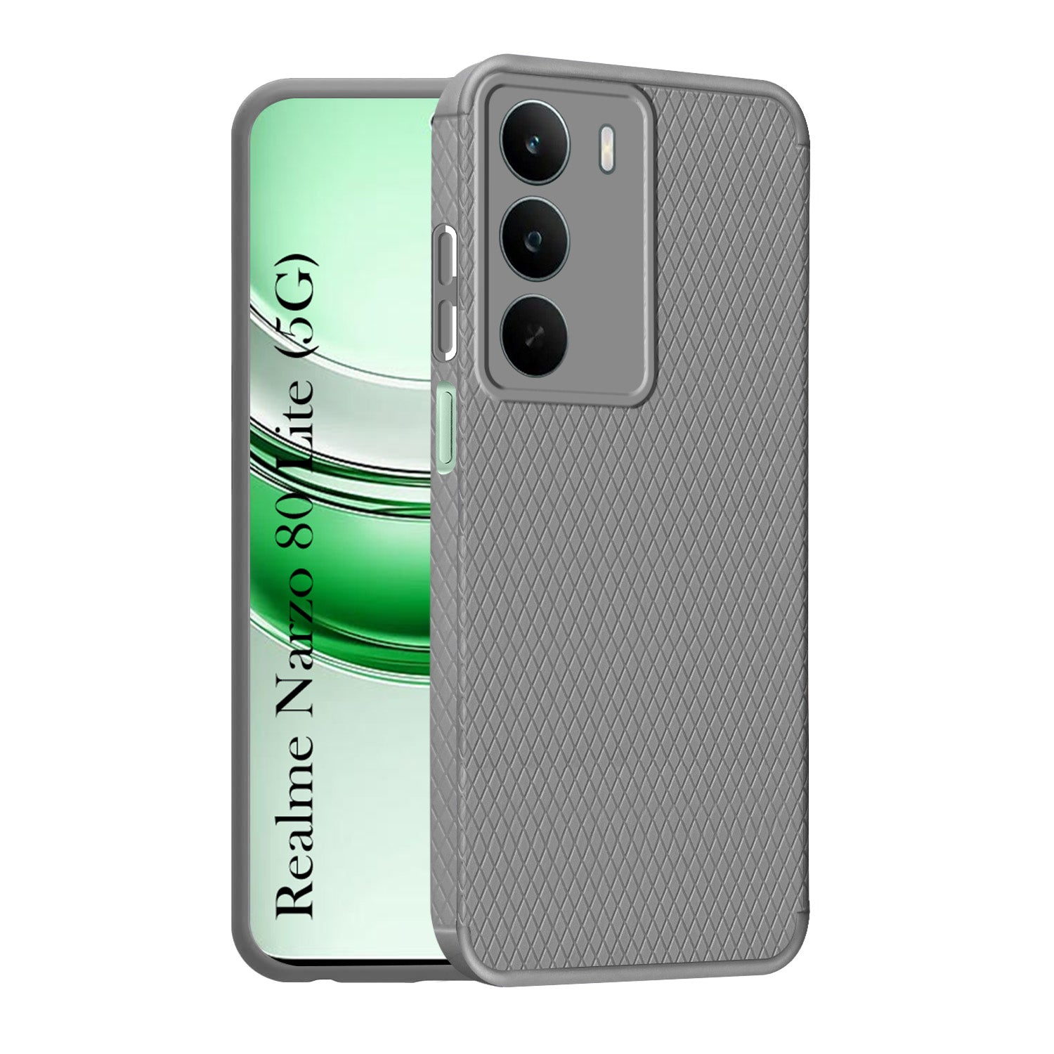 For Realme Narzo 80 Lite 5G Back Cover Case (Liquid Silicone | Side Grip | Camera Protection)