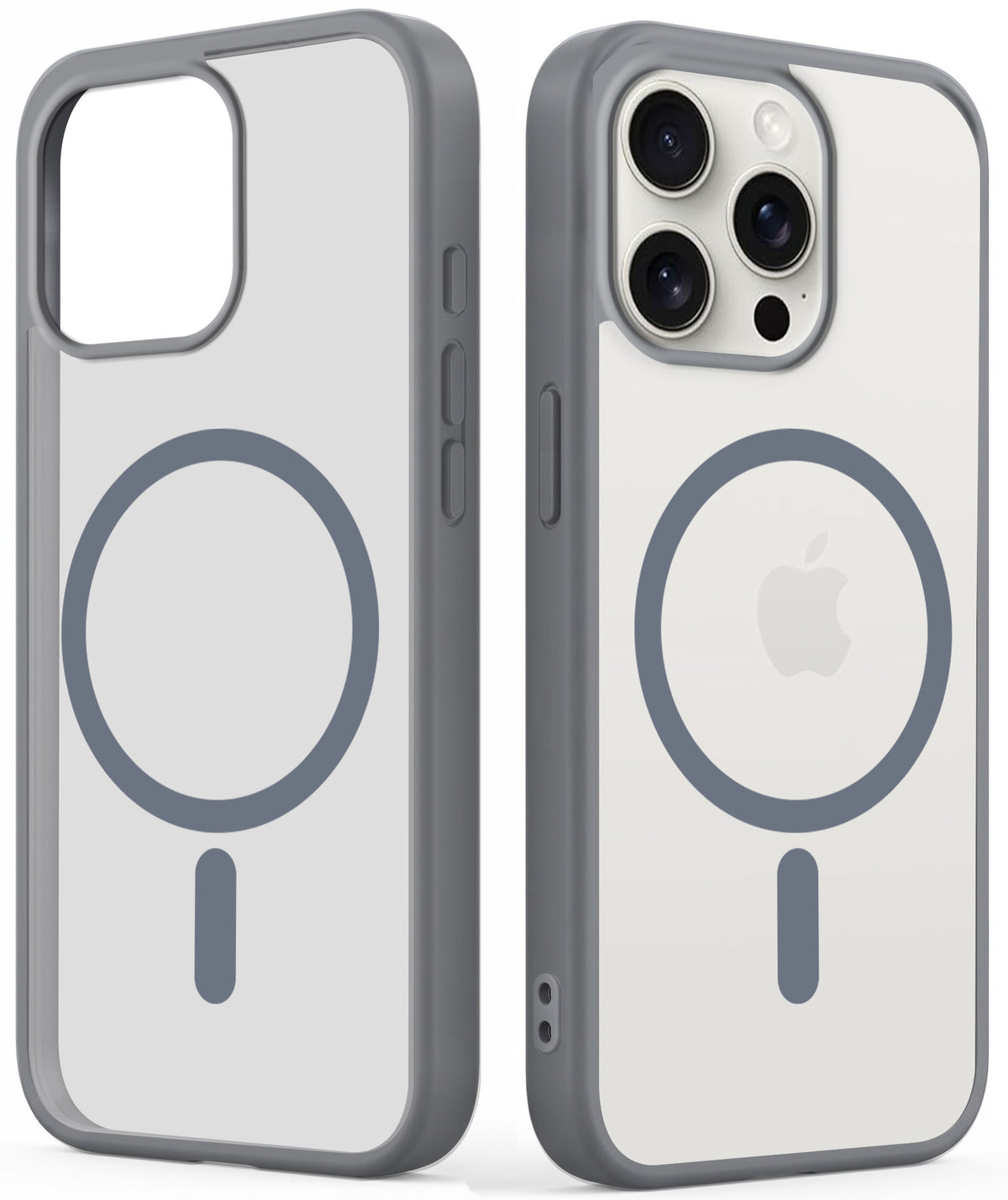 For Apple iPhone 15 Pro Matte Finish Back Case Cover (MagSafe Compatible | Translucent Soft Touch | Slim and Unbreakable)