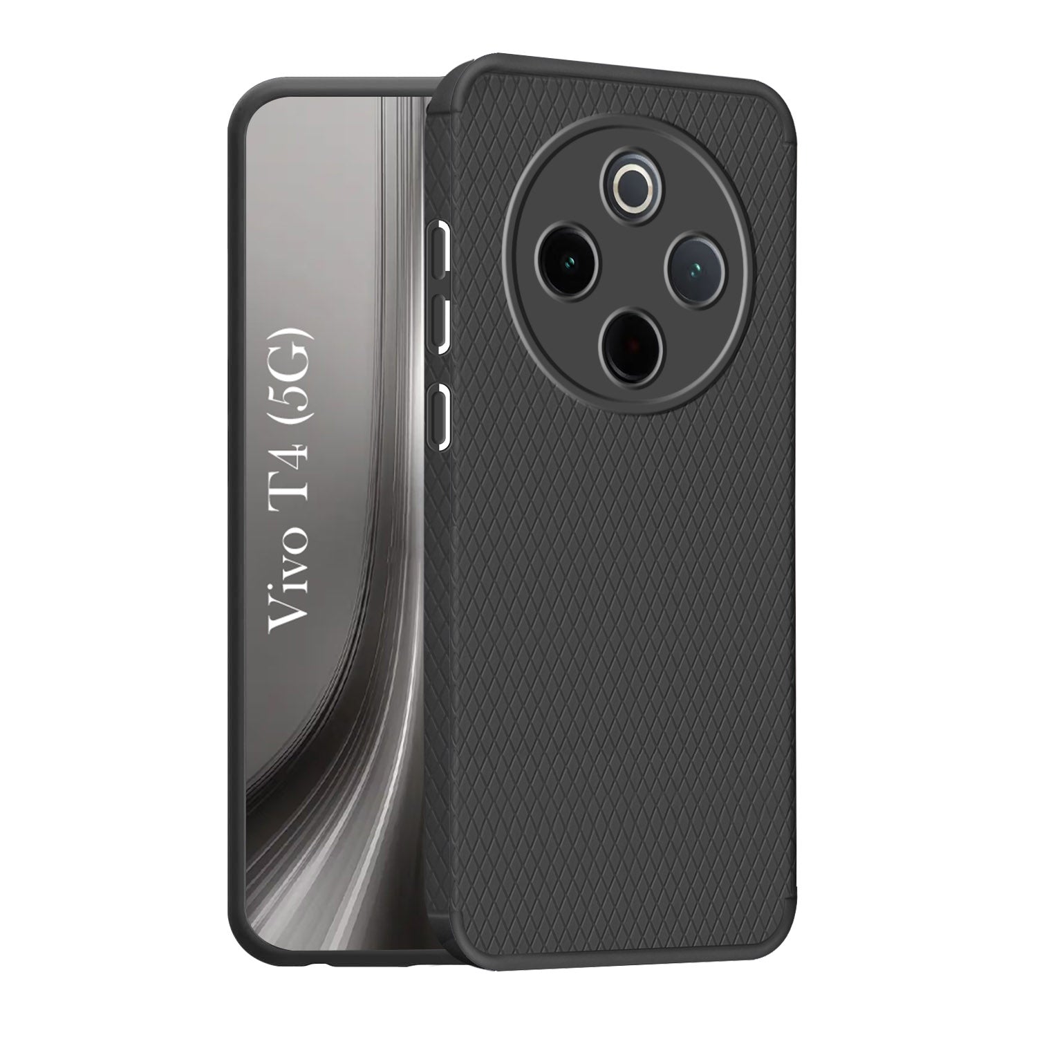 For Vivo T4 Back Cover Case (Liquid Silicone | Side Grip | Camera Protection)