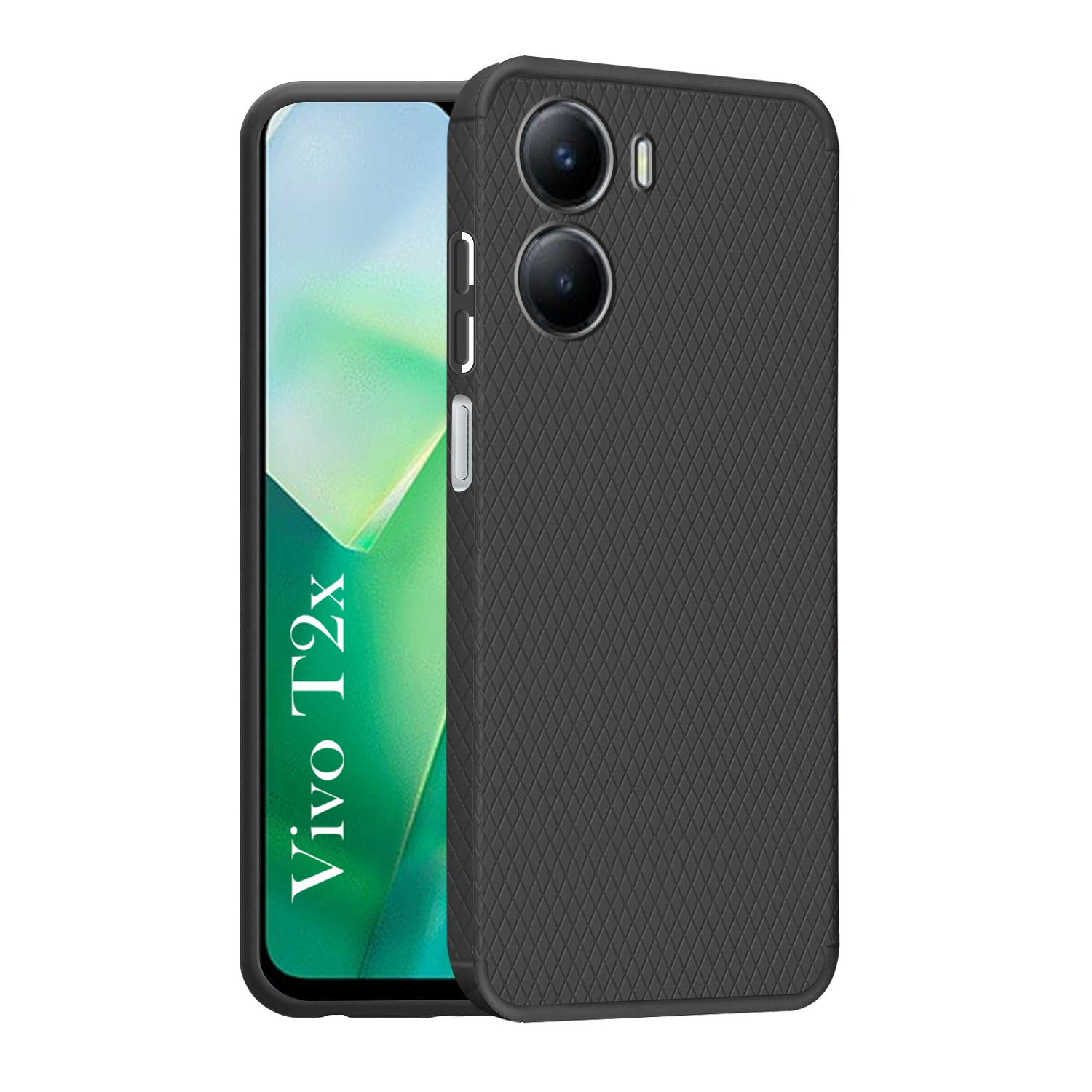 For Vivo T2x Back Cover Case (Liquid Silicone | Side Grip | Camera Protection)