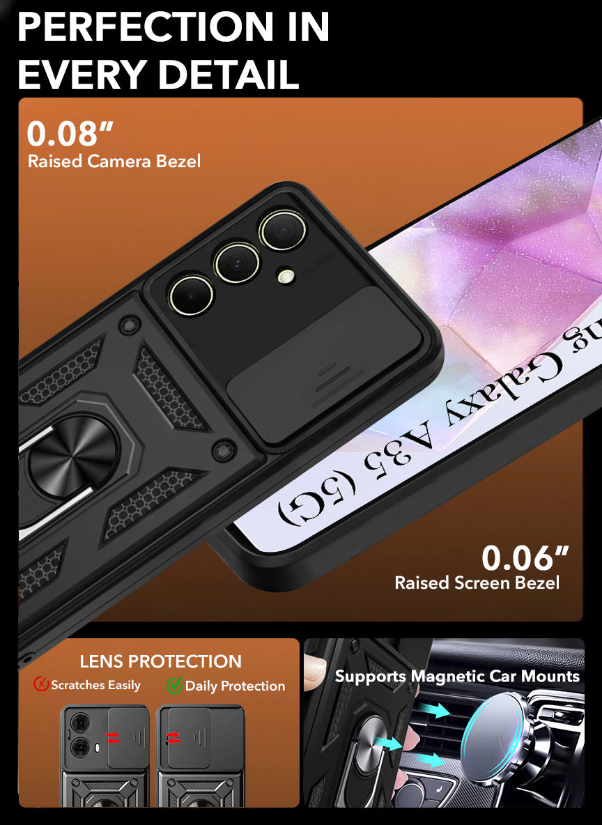 For Samsung Galaxy A35 5G Back Cover Case (Hybrid Dual Armor Polycarbonate)