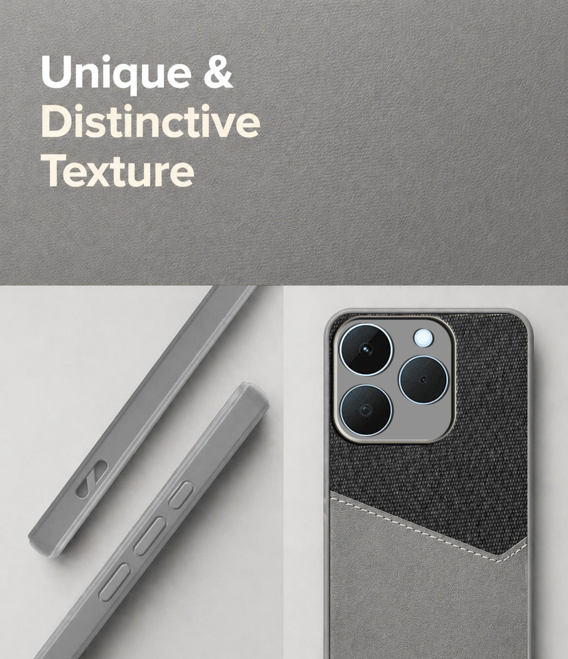 For Realme 15T | Realme Narzo 90 Back Cover Case (Dual PU Leather Stitch | Professional Minimalist | Soft and Flexible)
