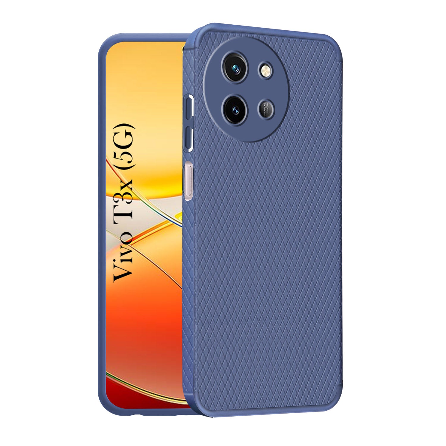 For Vivo T3x 5G Back Cover Case (Liquid Silicone | Side Grip | Camera Protection)