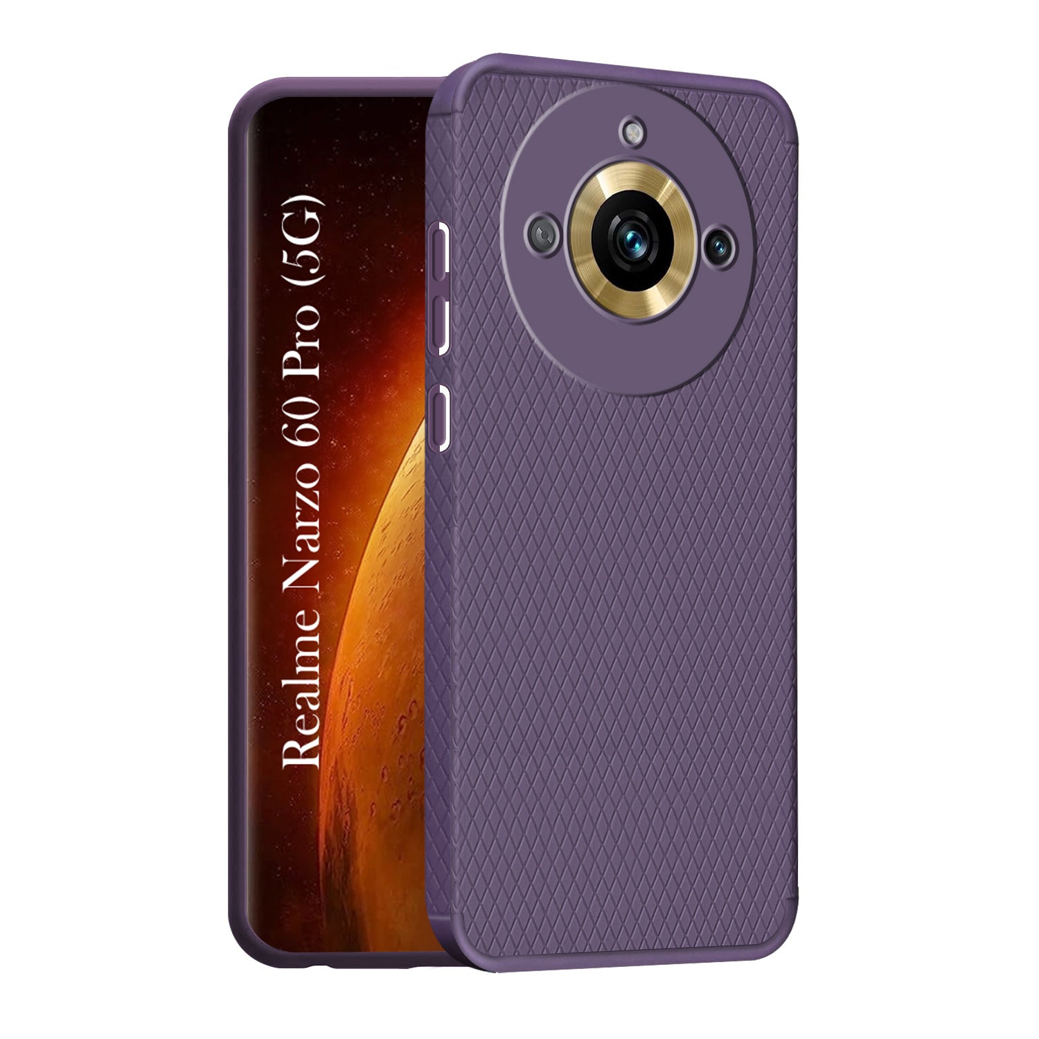 For Realme Narzo 60 Pro Back Cover Case (Liquid Silicone | Side Grip | Camera Protection)