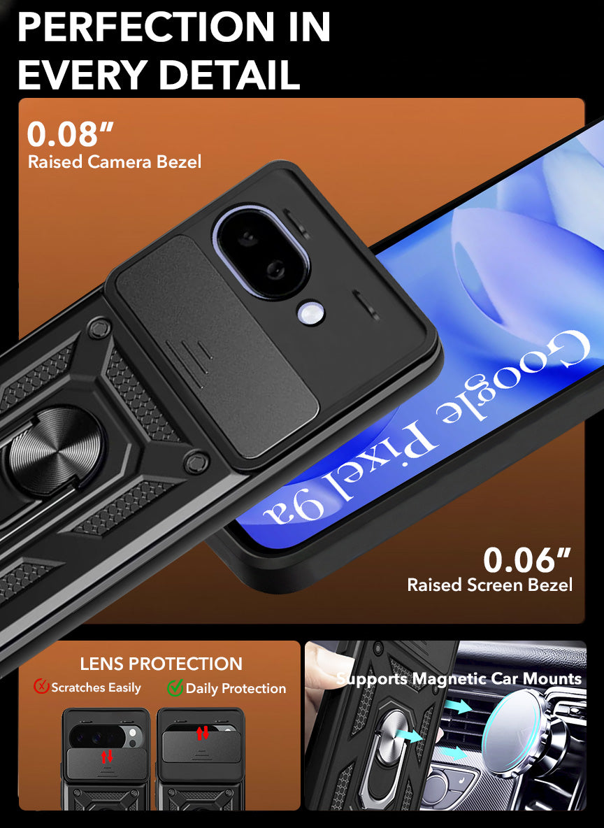For Google Pixel 9A Back Cover Case (Hybrid Dual Armor Polycarbonate)