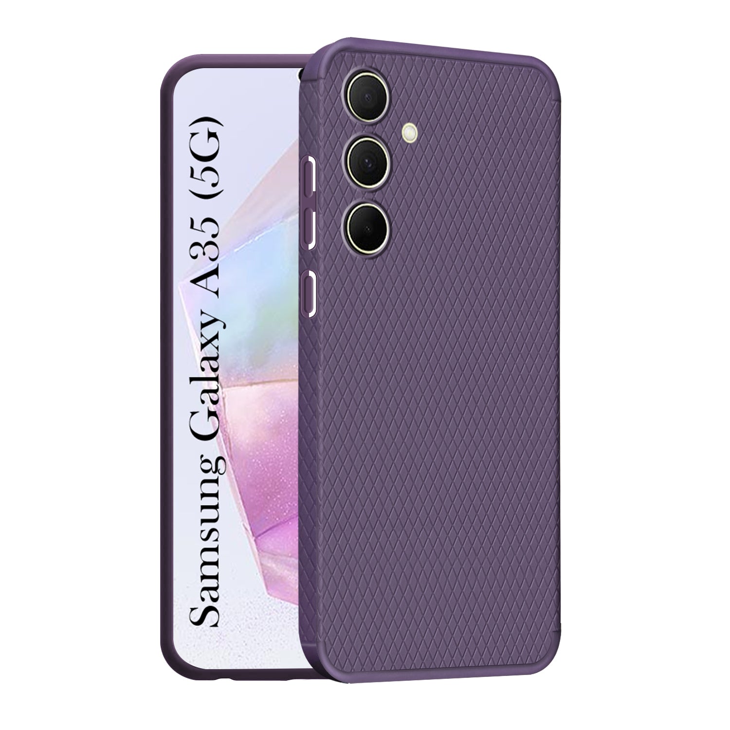 For Samsung Galaxy A35 5G Back Cover Case (Liquid Silicone | Side Grip | Camera Protection)