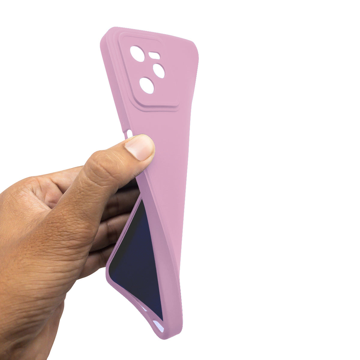 For Motorola Moto Edge 70 Back Cover Case (Matte Finish Silicone with Inside Fiber cloth)
