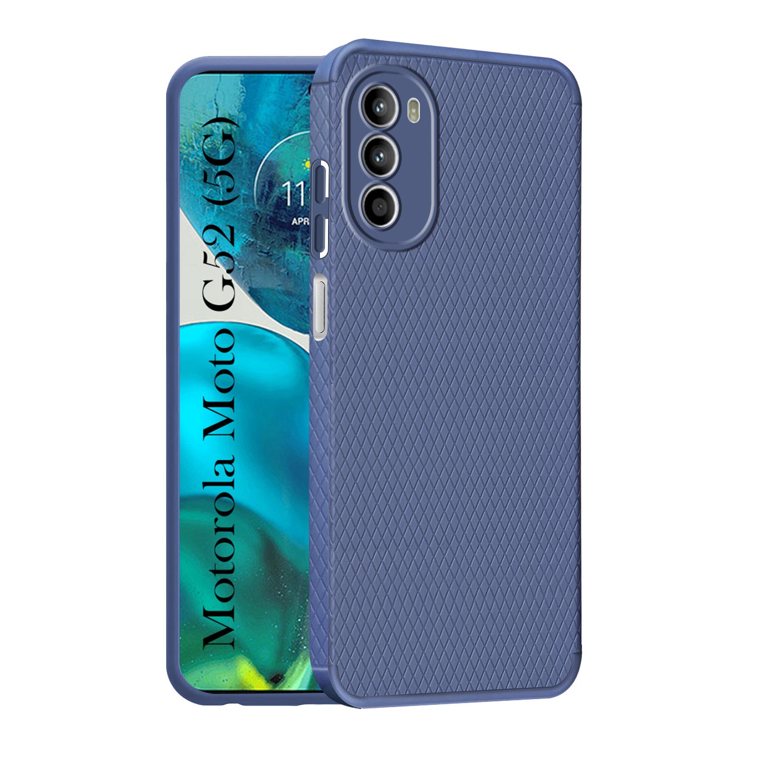 For Motorola Moto G52 5G Back Cover Case (Liquid Silicone | Side Grip | Camera Protection)