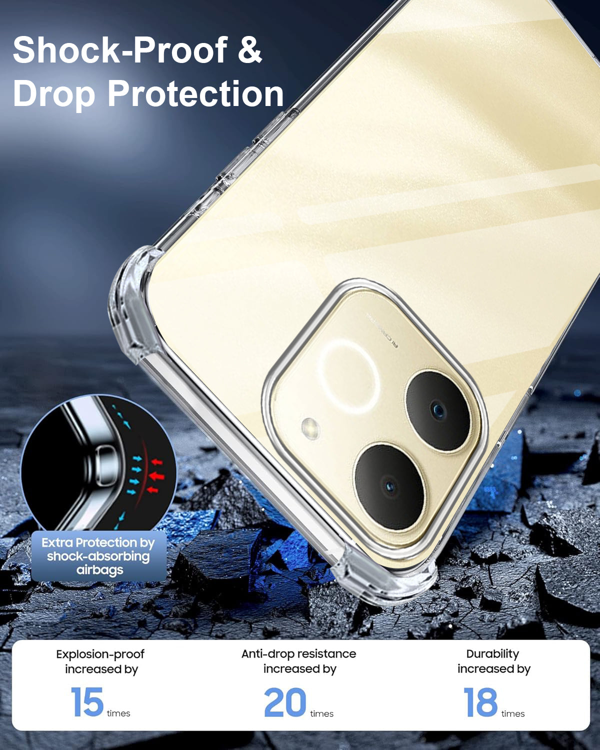 For Realme P4 Lite | Realme Narzo 80 Lite 4G Back Cover Shockproof Crystal-Clear (Drop & Camera Protection | Hard Polycarbonate)