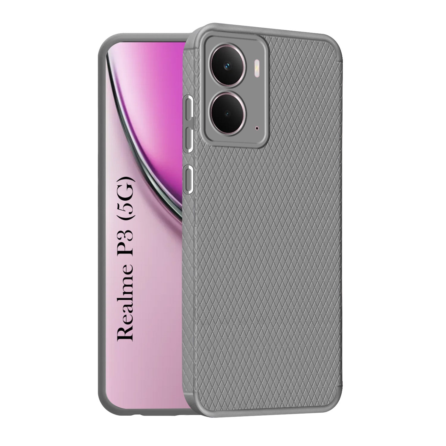 For Realme P3 Back Cover Case (Liquid Silicone | Side Grip | Camera Protection)