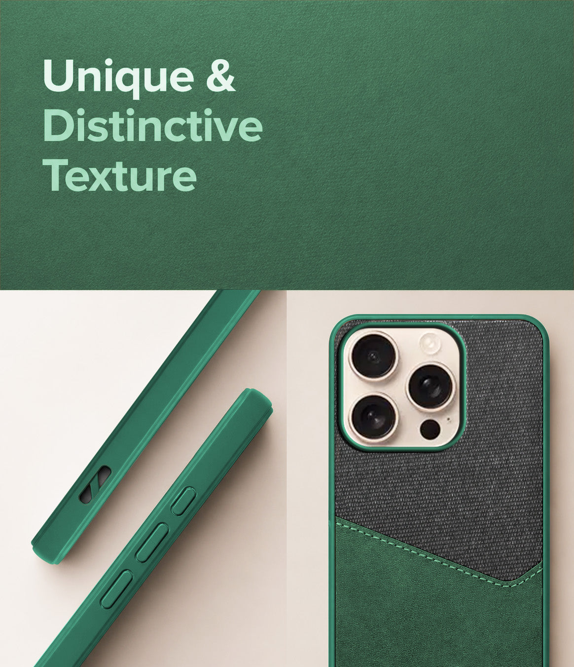 For Apple iPhone 16 Pro Back Cover Case (Dual PU Leather Stitch | Professional Minimalist | Soft and Flexible)