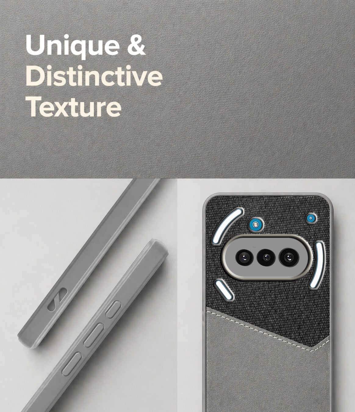 For Nothing Phone 3A Back Cover Case (Dual PU Leather Stitch | Professional Minimalist | Soft and Flexible)