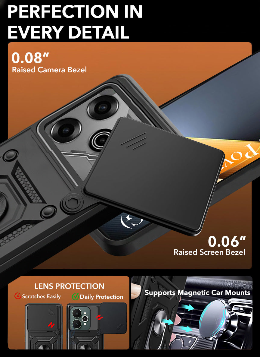 For Tecno Pova 6 Pro 5G Back Cover Case (Hybrid Dual Armor Polycarbonate)