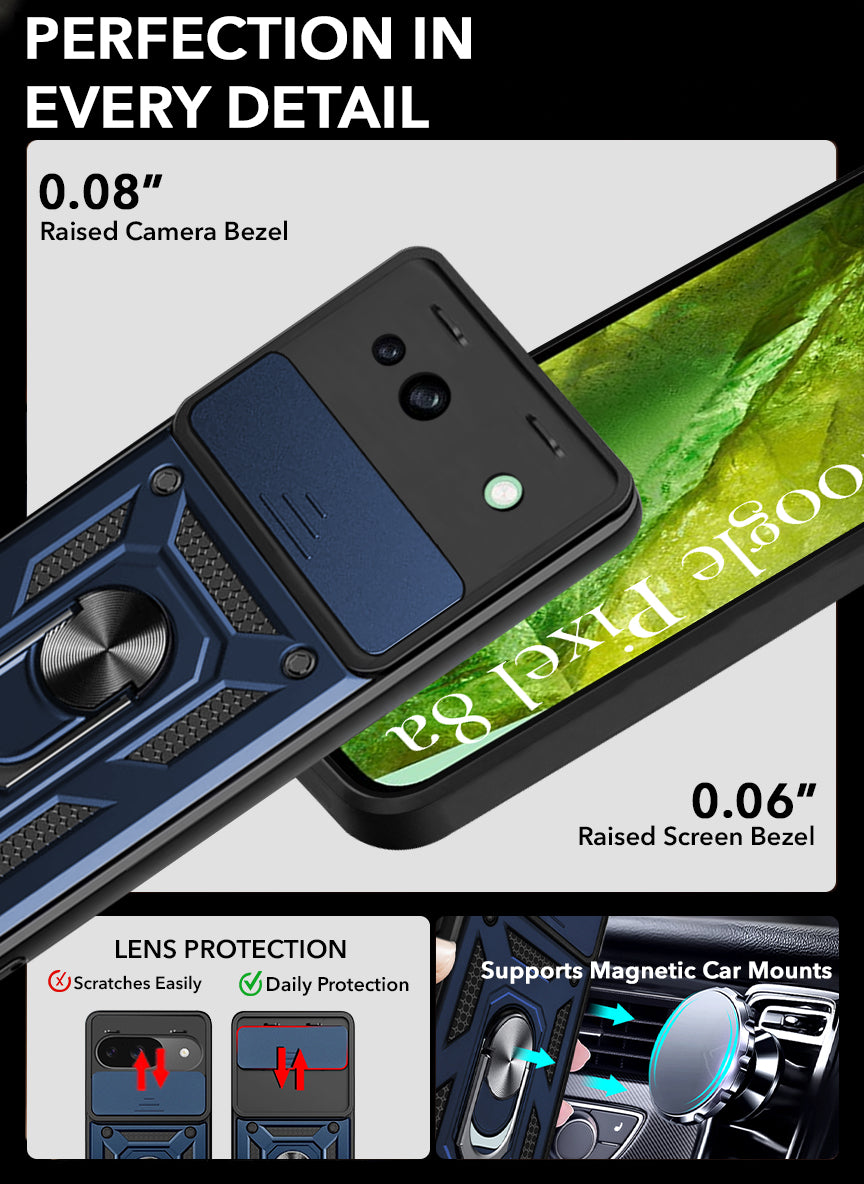 For Google Pixel 8a Back Cover Case (Hybrid Dual Armor Polycarbonate)