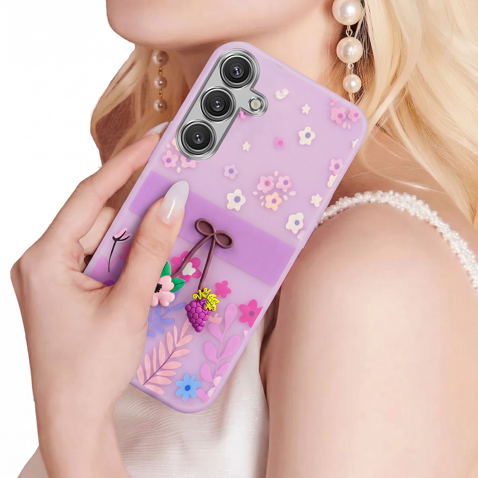 For Samsung Galaxy S24 Back Cover Case (3D Cute Cartoons | Hard Back Side Soft | Matte Premium Finish | HD Printing) (Copy)
