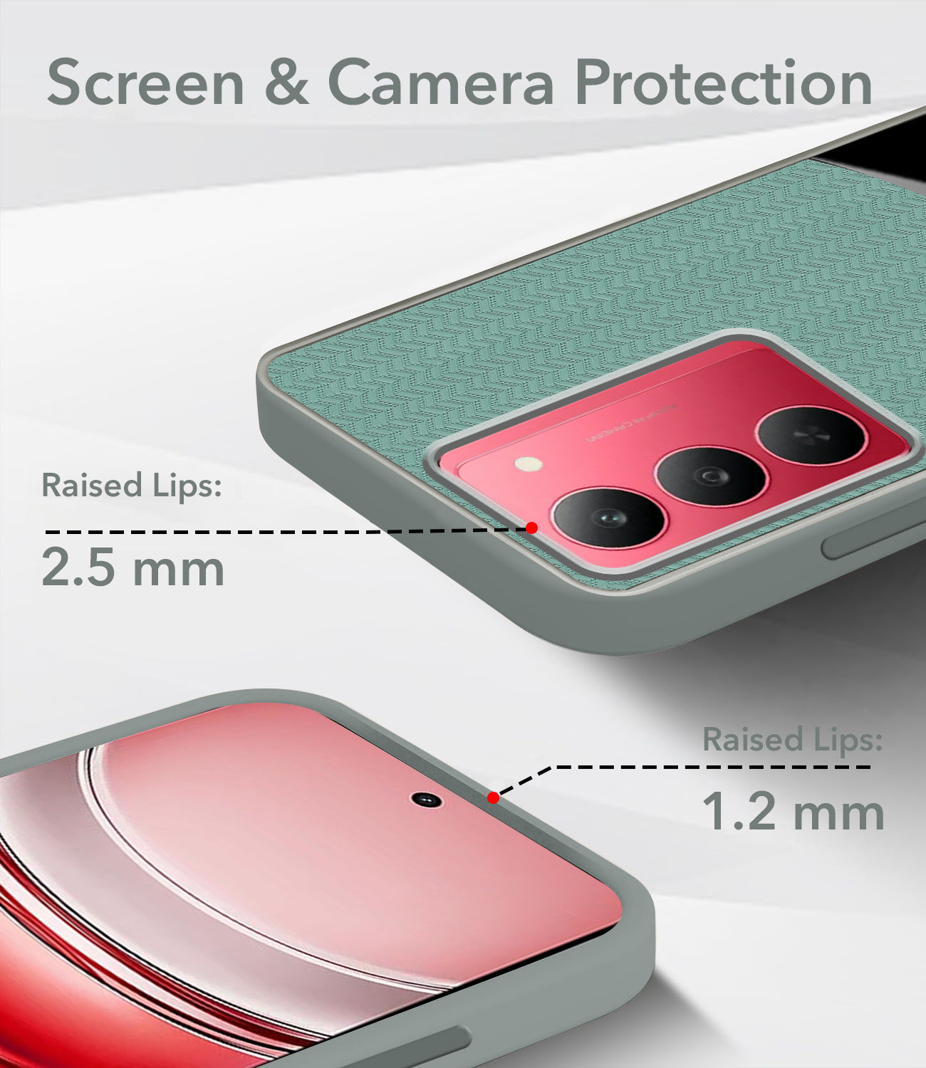 For Realme 14X Silicone Finish Back Cover Case (Premium Minimalist Professional Feel | Camera Protection Bump)