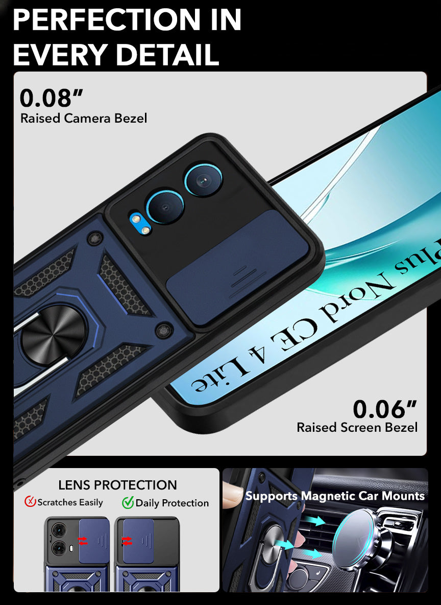 For OnePlus Nord CE 4 Lite Back Cover Case (Hybrid Dual Armor Polycarbonate)
