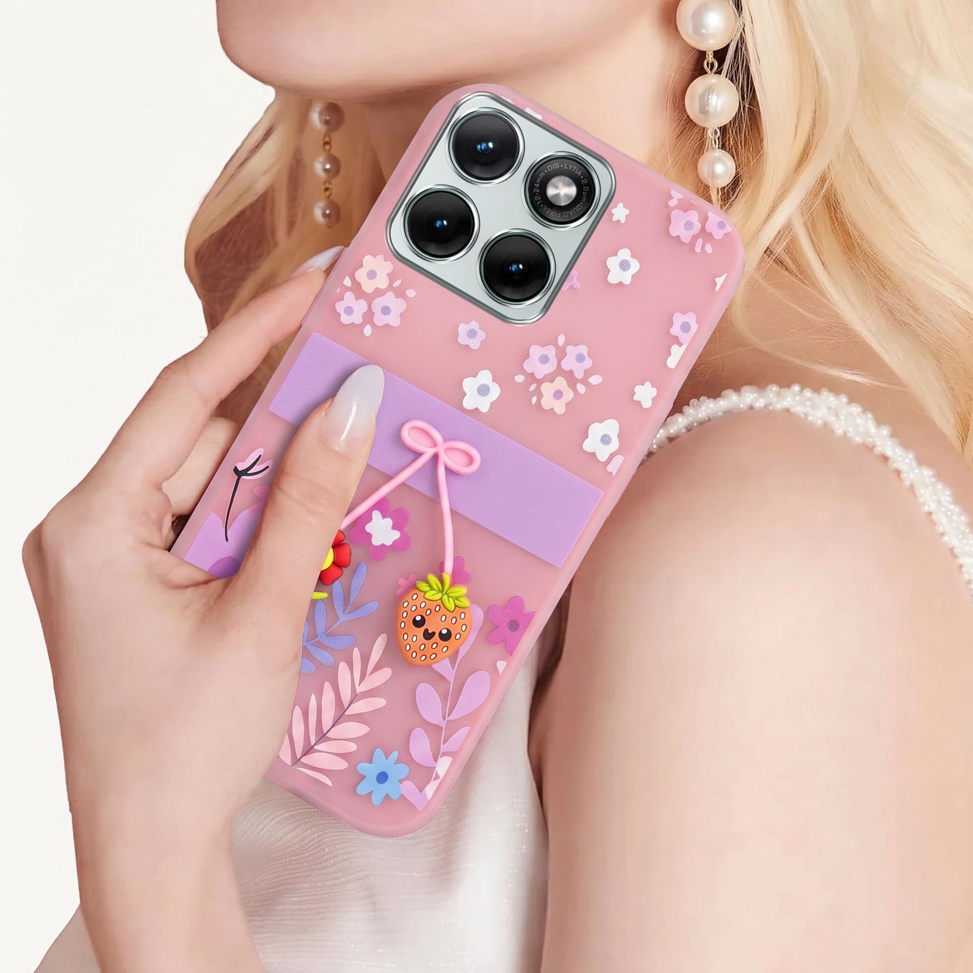 For Motorola Moto Edge 70 Fusion Back Cover Case (3D Cute Cartoons | Hard Back Side Soft | Matte Premium Finish | HD Printing)