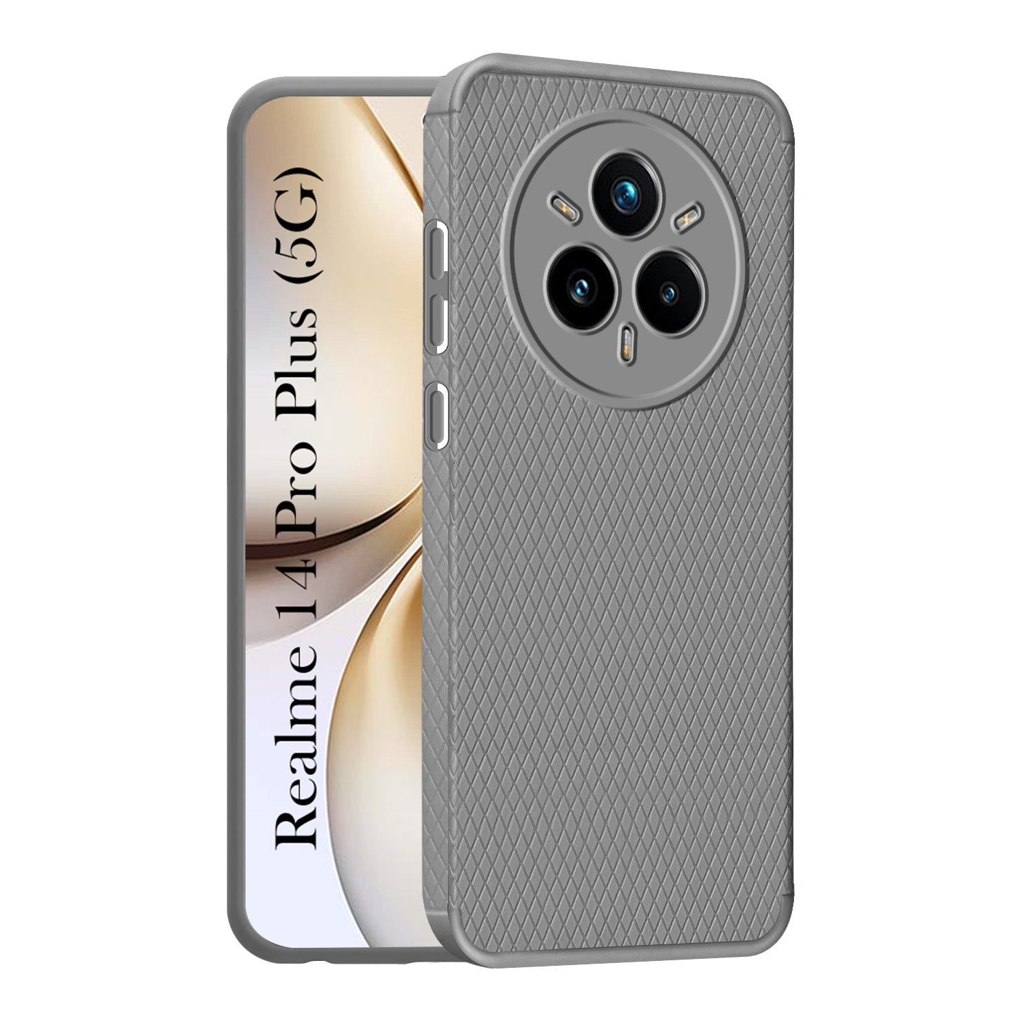 For Realme 14 Pro Plus 5G Back Cover Case (Liquid Silicone | Side Grip | Camera Protection)