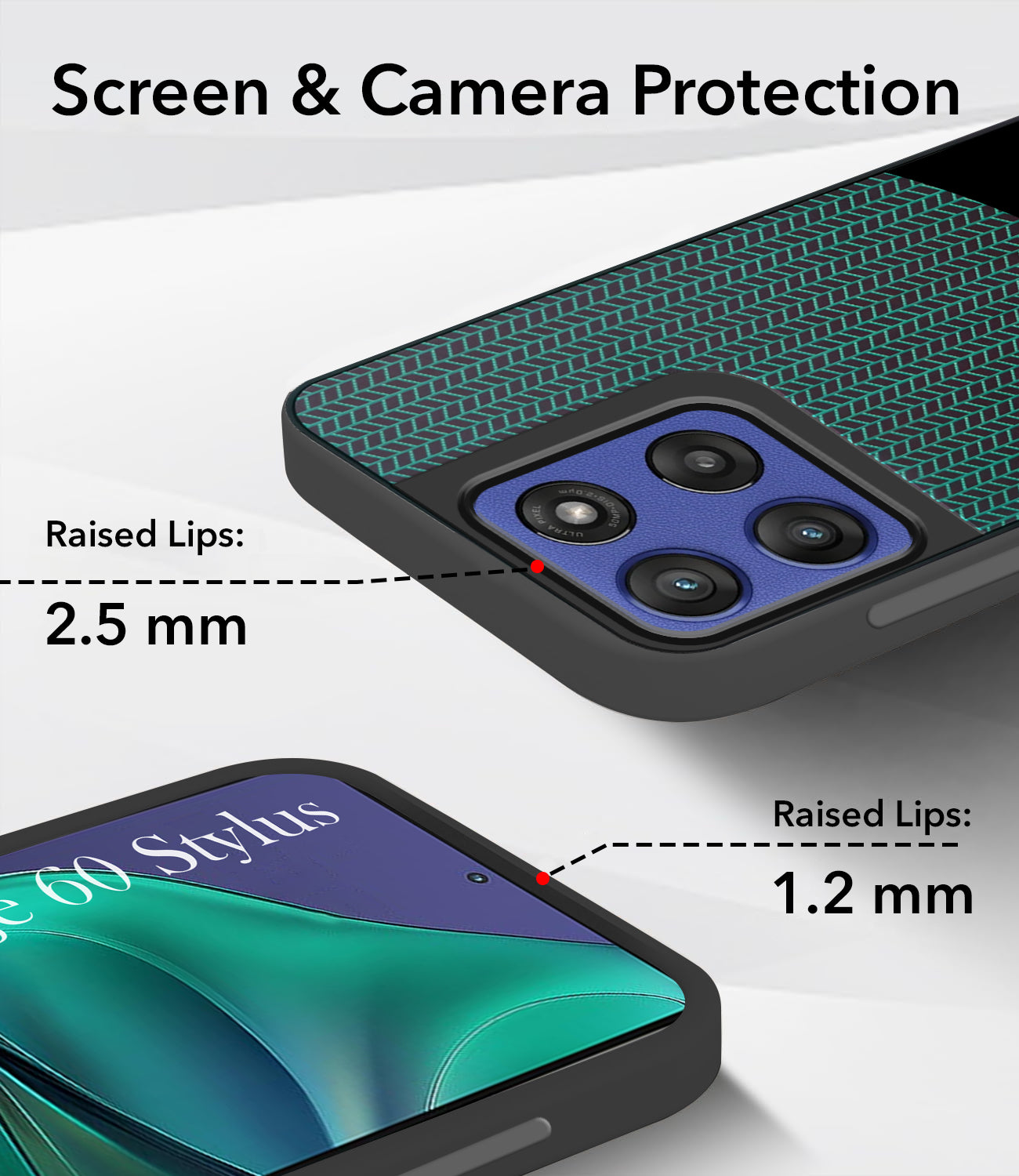 For Motorola Moto Edge 60 Stylus Silicone Finish Back Cover Case (Premium Minimalist Professional Feel | Camera Protection Bump)