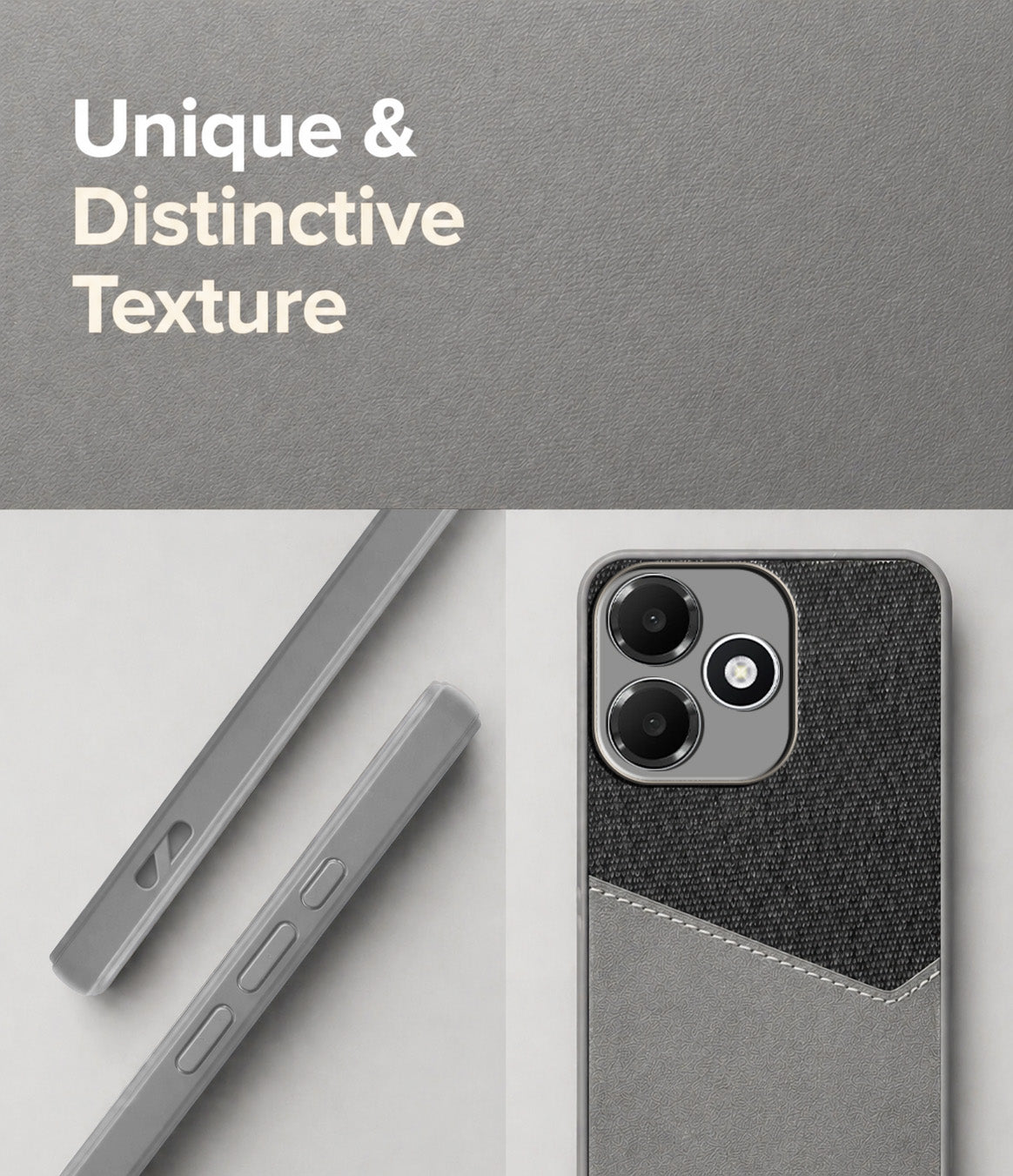 For Oppo A6c | Oppo K14 Lite Back Cover Case (Dual PU Leather Stitch | Professional Minimalist | Soft and Flexible)