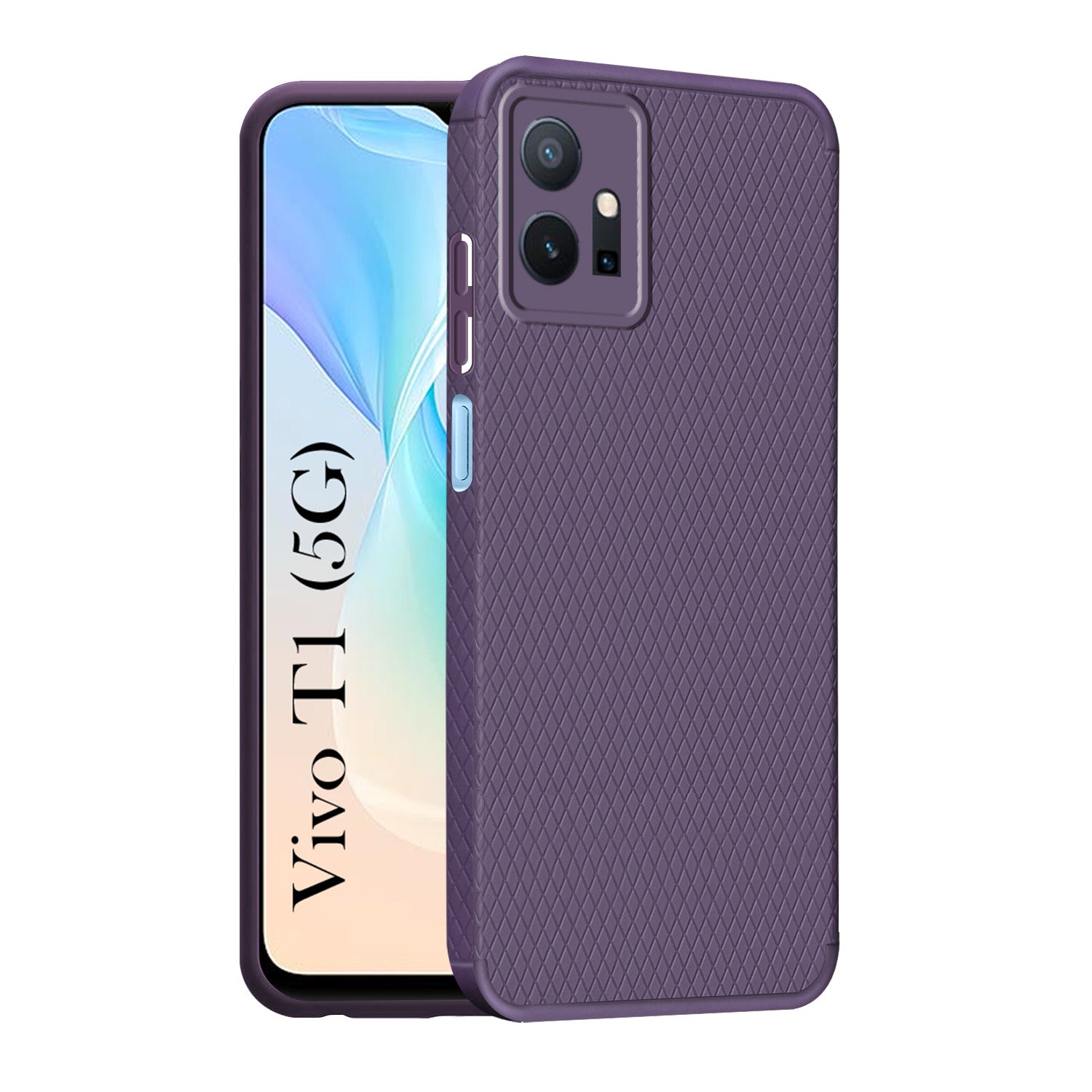 For Vivo T1 5G Back Cover Case (Liquid Silicone | Side Grip | Camera Protection)