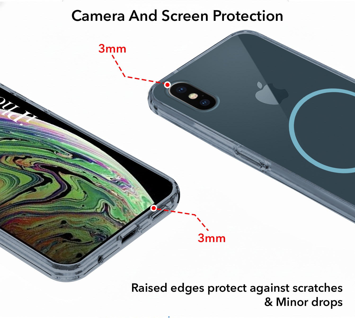 For Apple iPhone Xs Back Cover Case Silicone (Slim Paper Thin | Camera Protection Bump | Minimalist Professional | Soft Flexible)