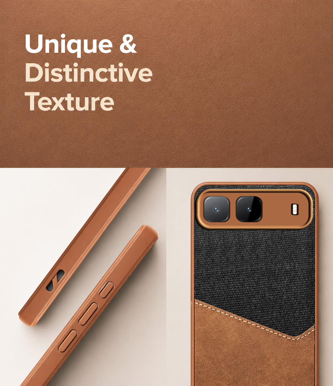 For Infinix Hot 60i 5G Back Cover Case (Dual PU Leather Stitch | Professional Minimalist | Soft and Flexible)