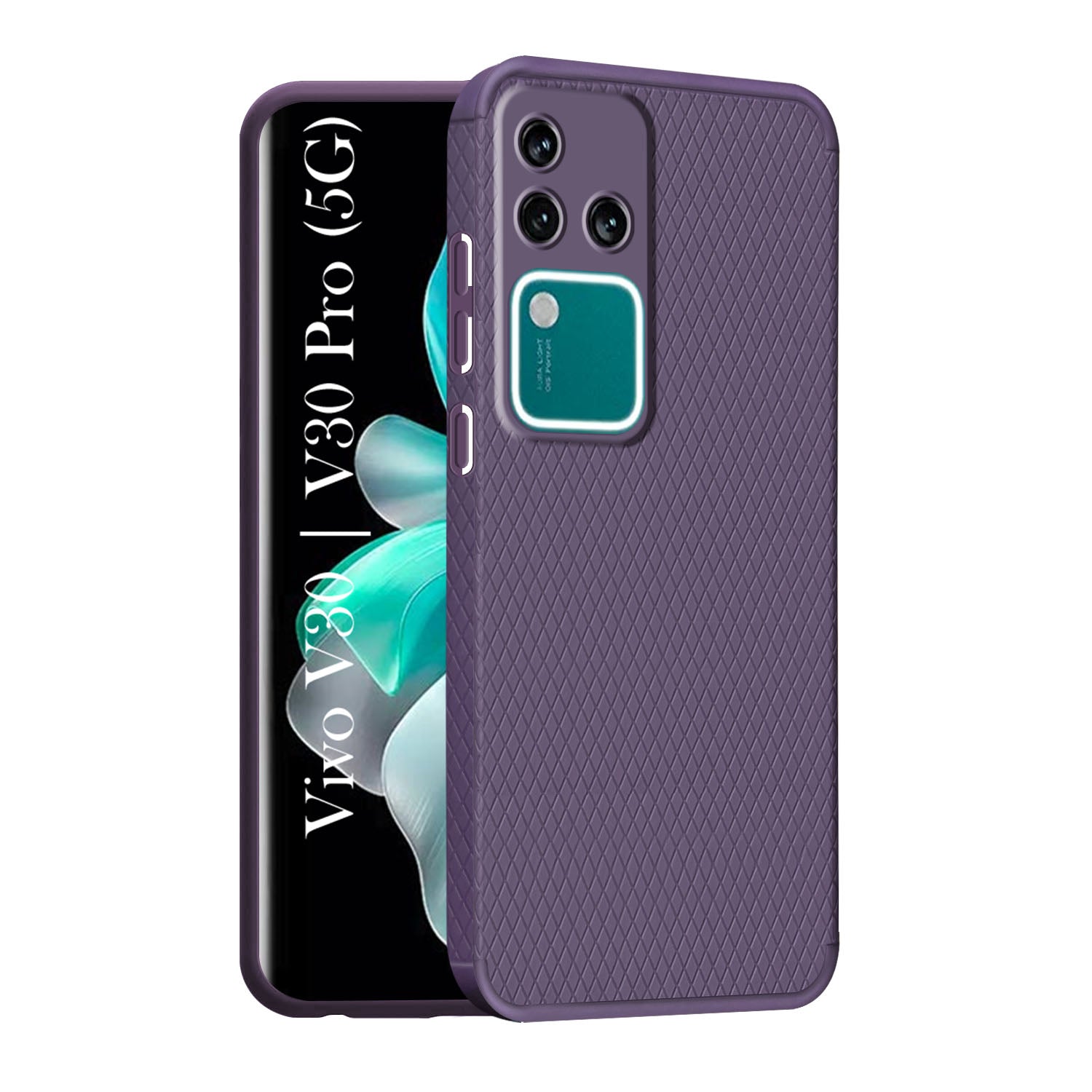 For Vivo V30 | Vivo V30 Pro 5G  Back Cover Case (Liquid Silicone | Side Grip | Camera Protection)