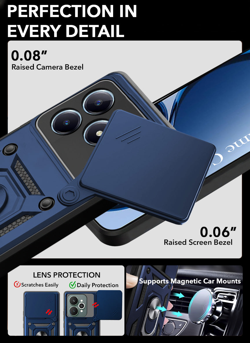 For Realme C63 4G Back Cover Case (Hybrid Dual Armor Polycarbonate)