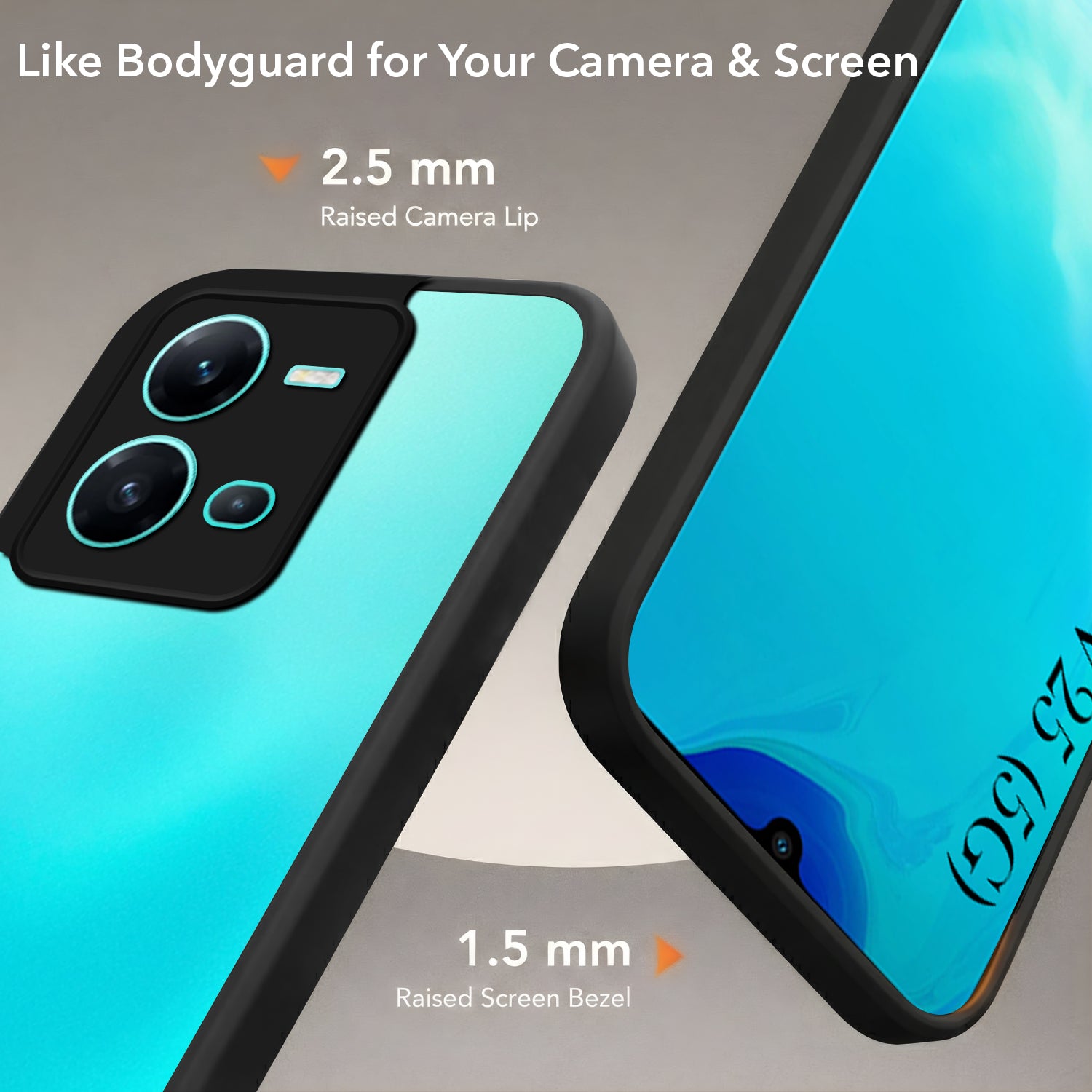 For Vivo V25 5G Back Cover Case (Built-in Stand | Lifetime Anti Yellow | Kickstand Shockproof | Camera Protection | MagSafe Compatible)