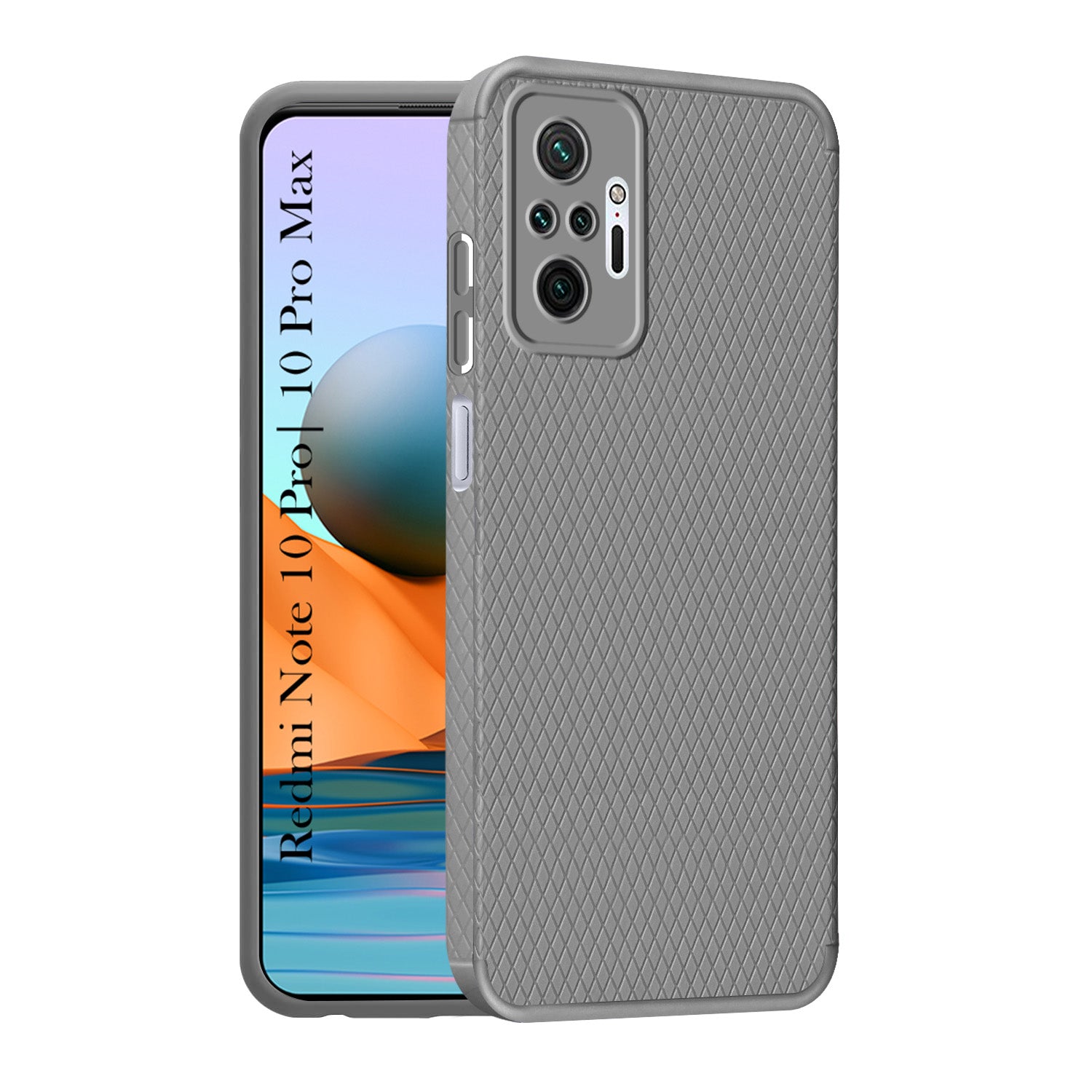 For Xiaomi Mi Redmi Note 10 Pro | 10 Pro Max Back Cover Case Max Liquid Silicone (Camera Protection | Side Grip Texture | Soft and Flexible)