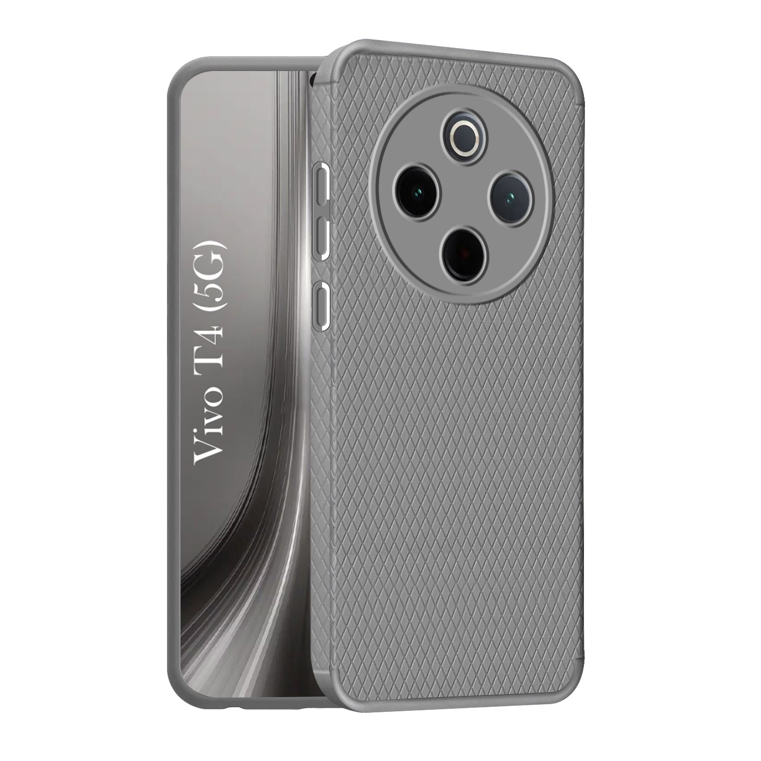 For Vivo T4 Back Cover Case (Liquid Silicone | Side Grip | Camera Protection)