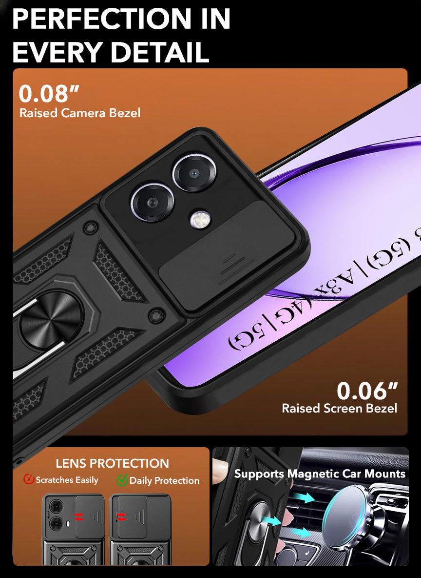 For Oppo A3X 5G | Oppo A3 5G Back Cover Case (Hybrid Dual Armor Polycarbonate)