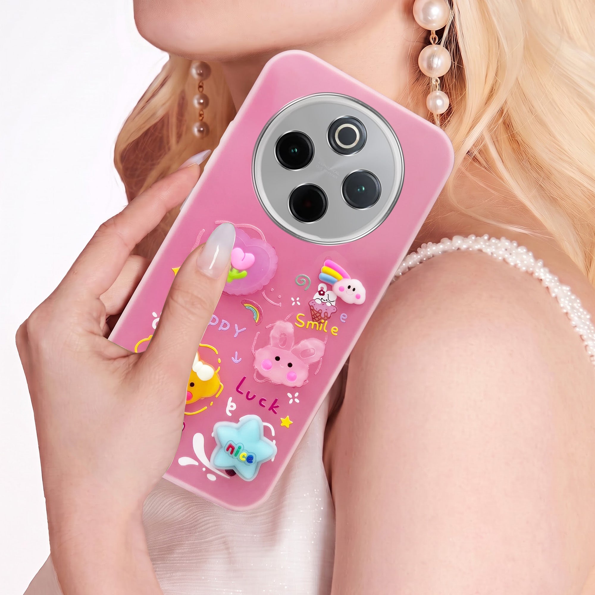 For Vivo T4 Back Cover Case (3D Cute Cartoons | Hard Back Side Soft | Matte Premium Finish | HD Printing)
