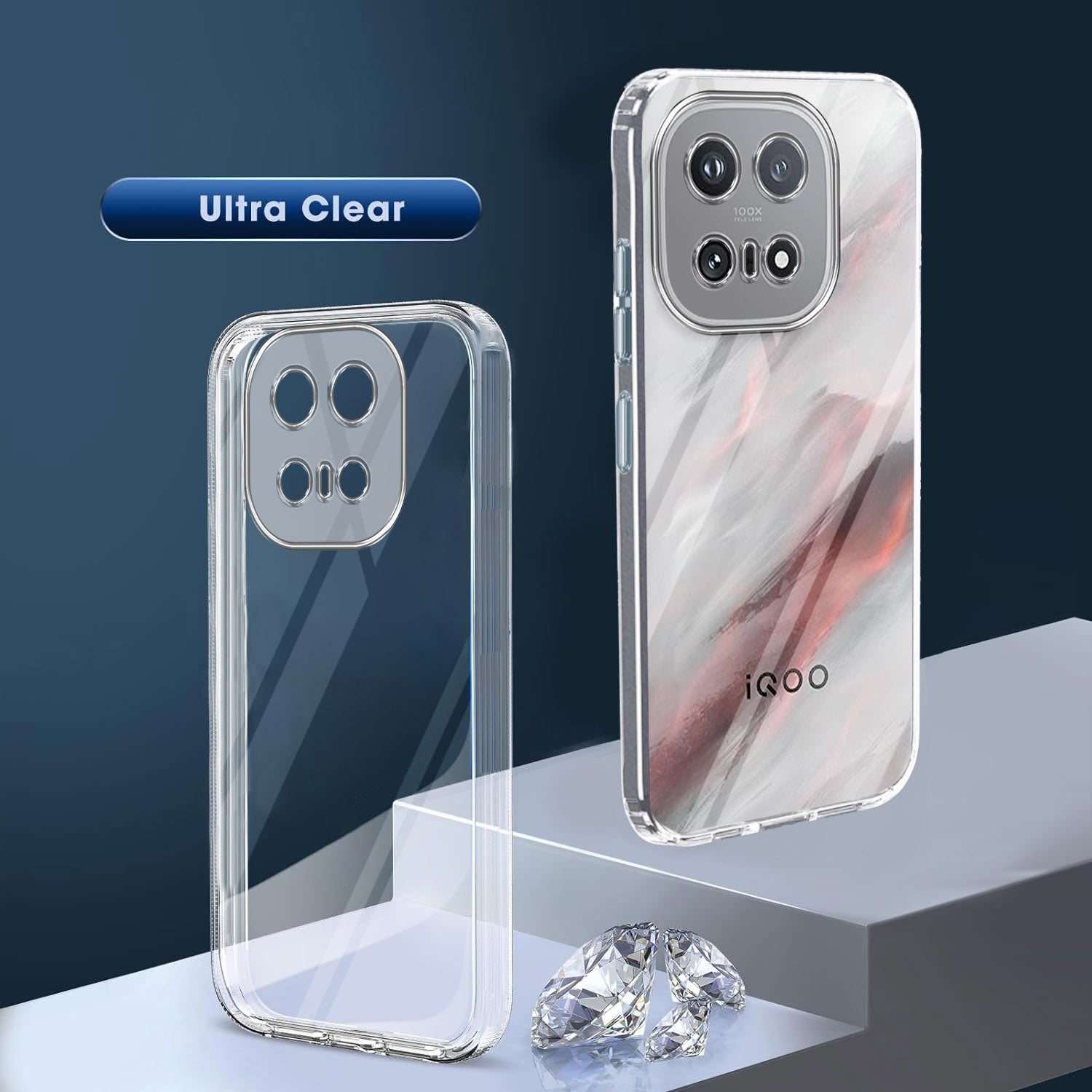 For Vivo iQOO 15 5G Back Cover Case Silicone (Clear Shockproof Case with Camera Protection | Soft and Flexible | Transparent)