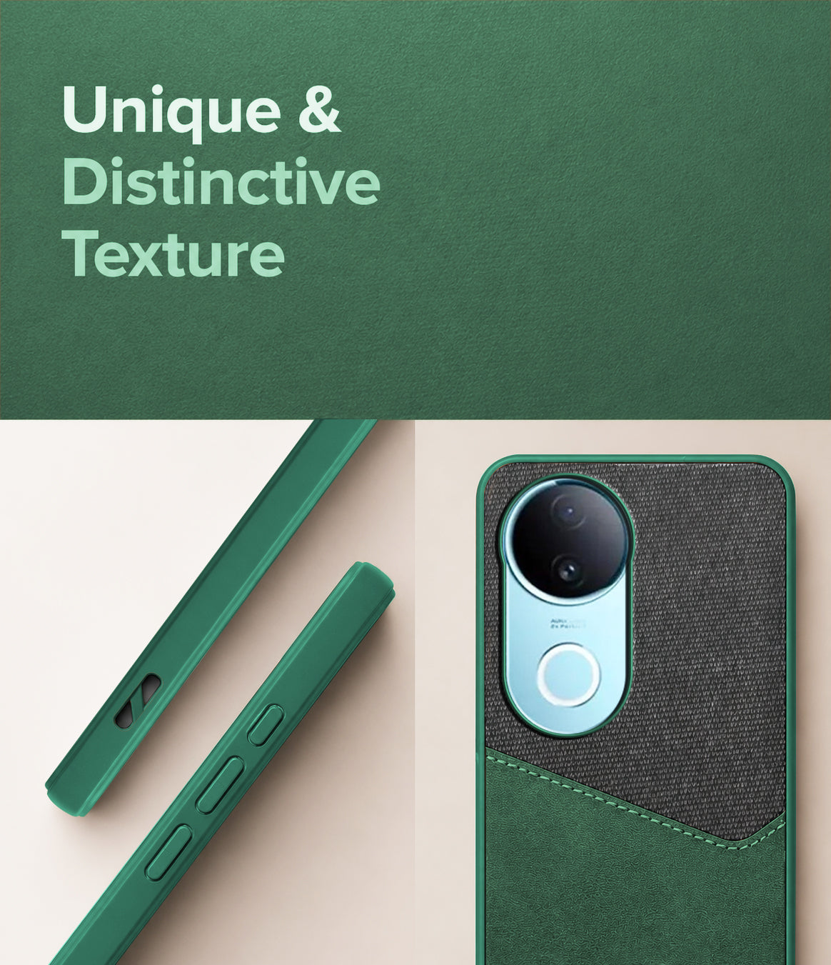 For Vivo iQOO Z10R Back Cover Case (Dual PU Leather Stitch | Professional Minimalist | Soft and Flexible)