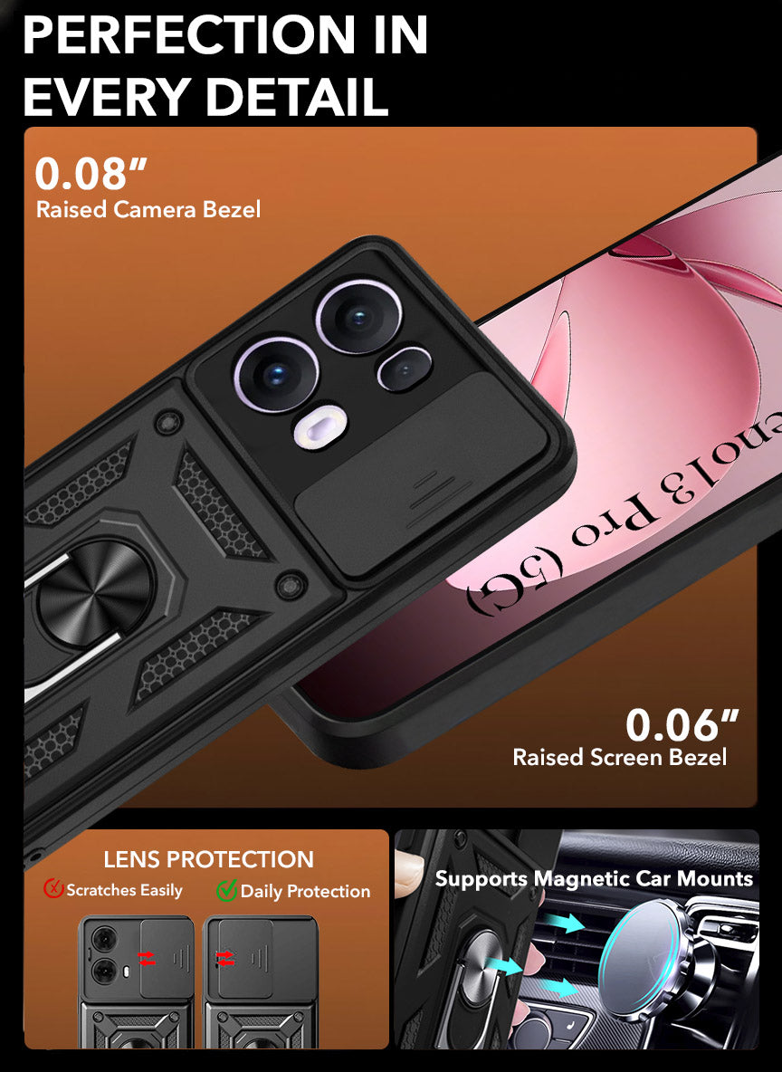 For Oppo Reno13 Pro | Oppo Reno 13 Pro Back Cover Case (Hybrid Dual Armor Polycarbonate)