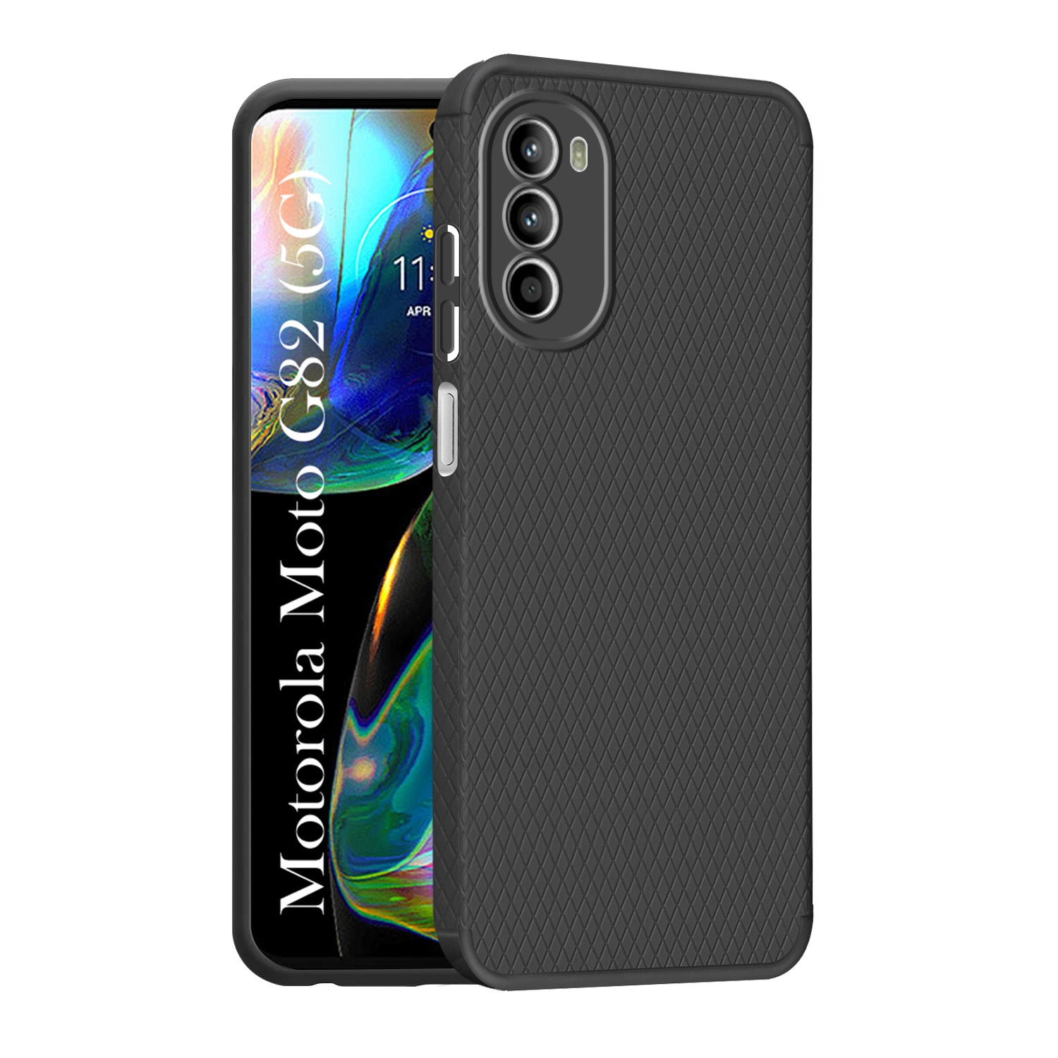 For Motorola Moto G82 5G Back Cover Case (Liquid Silicone | Side Grip | Camera Protection)