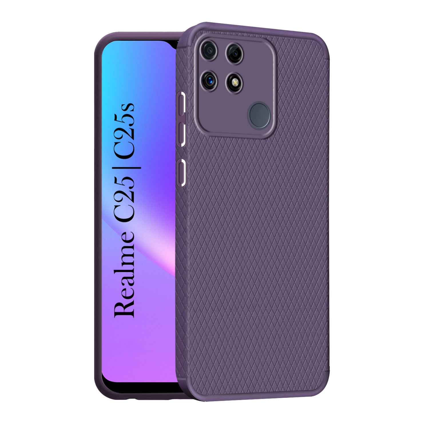 For Realme C25 | C25s Back Cover Case Liquid Silicone (Camera Protection | Side Grip Texture | Soft and Flexible)