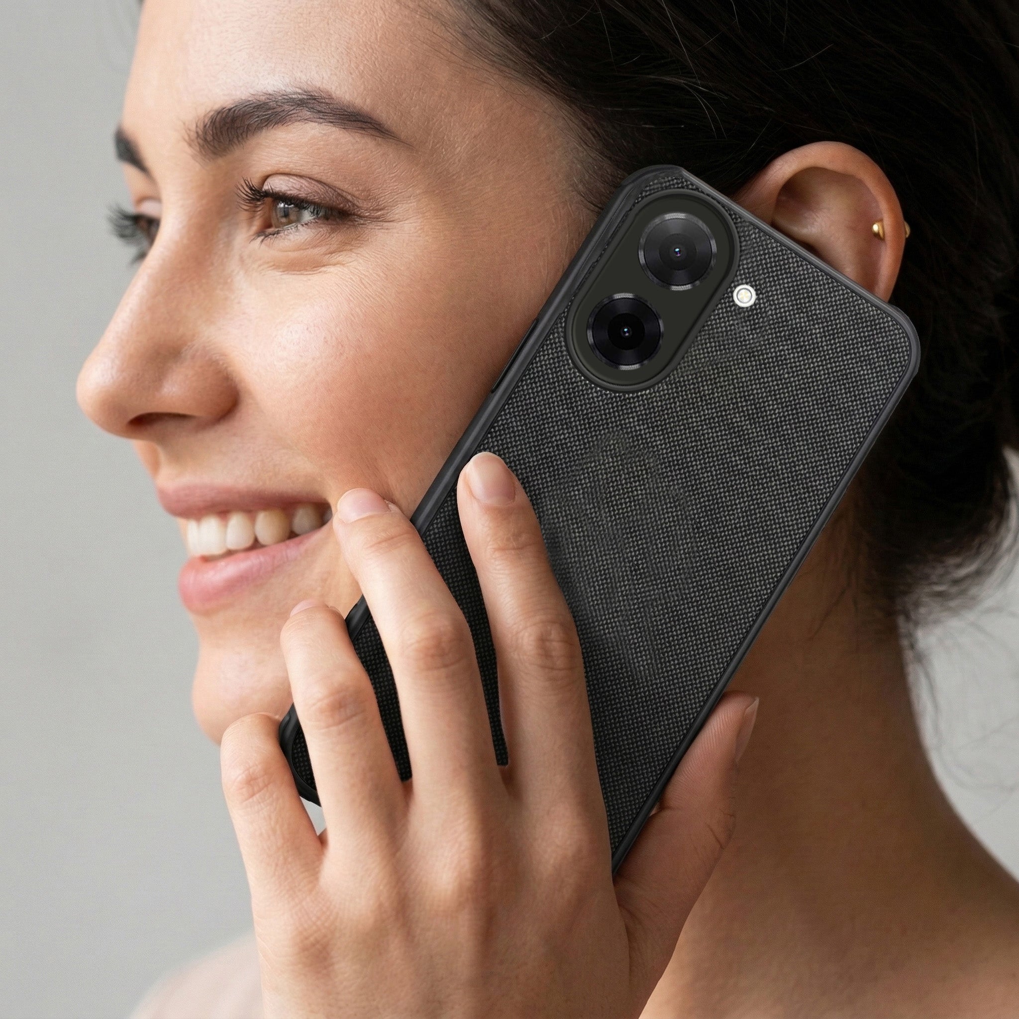 For Redmi A5 4G Combo with Back Cover and 9H Tempered Glass (Textured Grip Design | Micro-Fiber Cloth Inside | Oleophobic Coating Screen Glass)