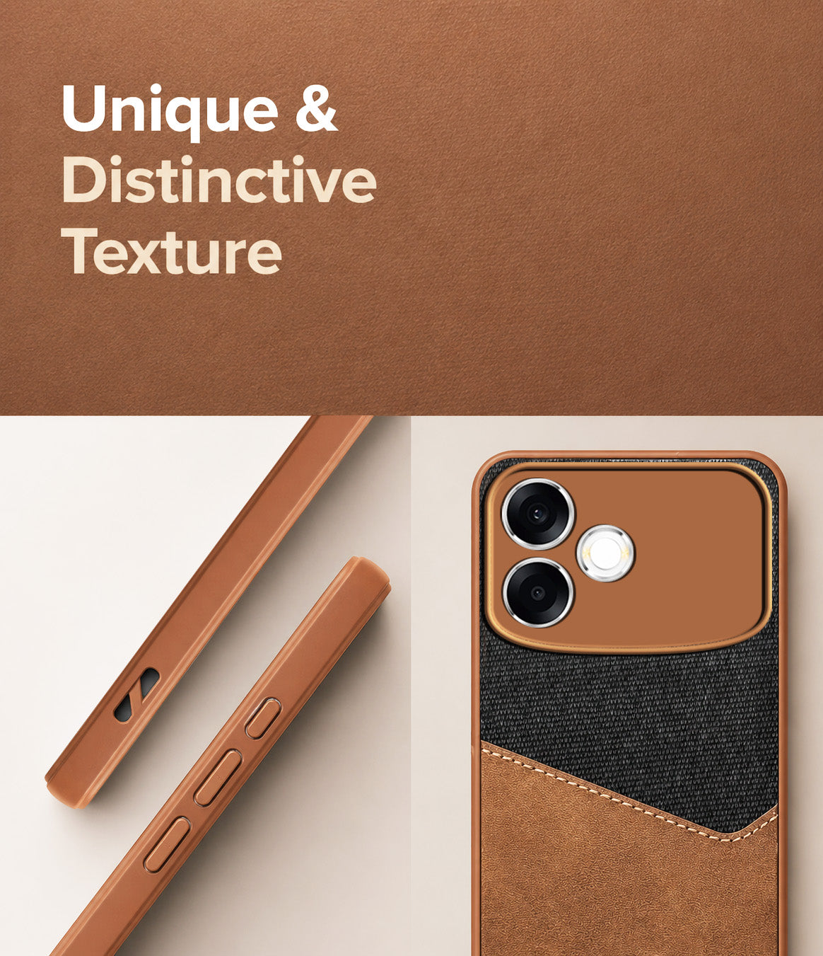For Oppo F33 Pro 5G Back Cover Case (Dual PU Leather Stitch | Professional Minimalist | Soft and Flexible)