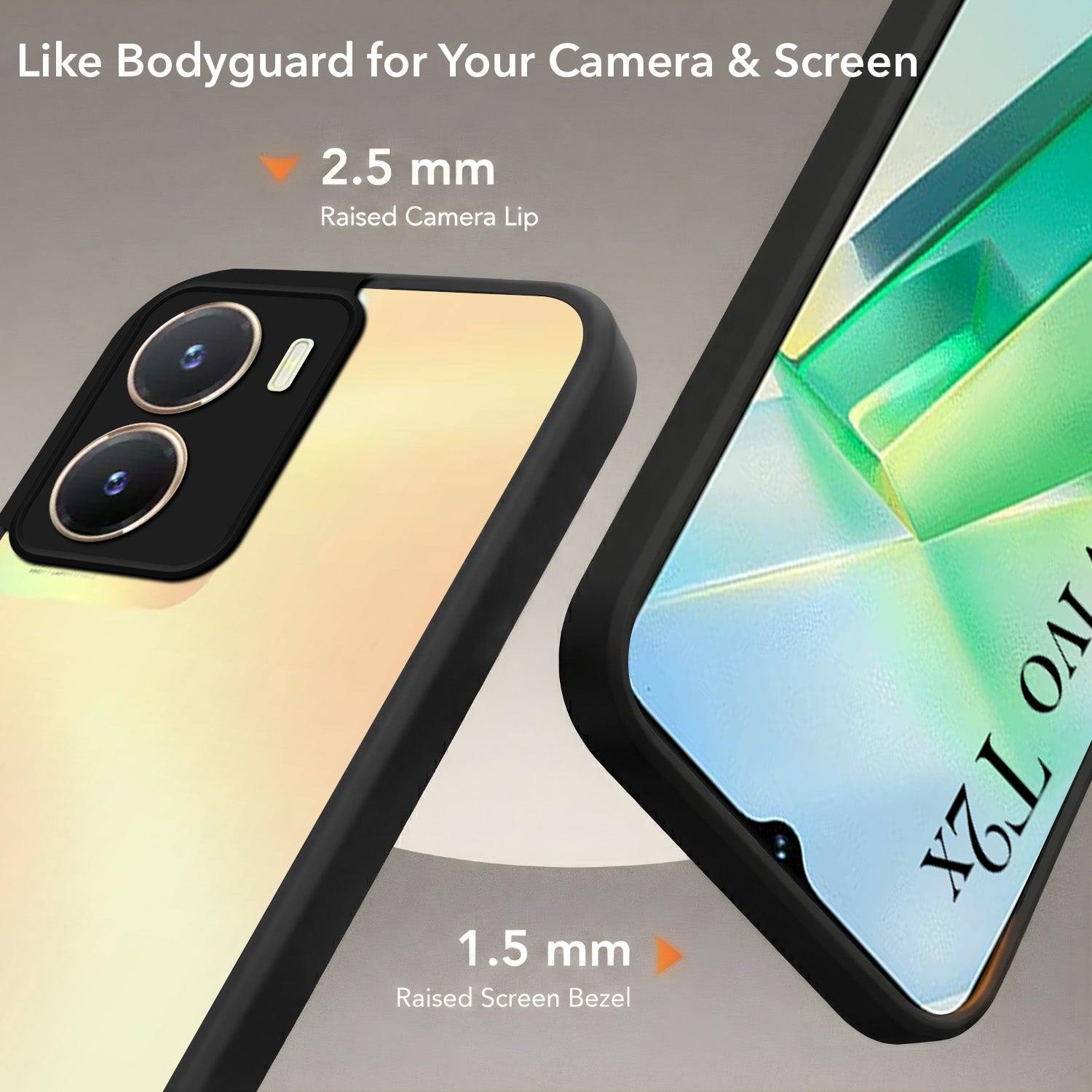 For Vivo T2x Back Cover Case (Built-in Stand | Lifetime Anti Yellow | Kickstand Shockproof | Camera Protection | MagSafe Compatible)