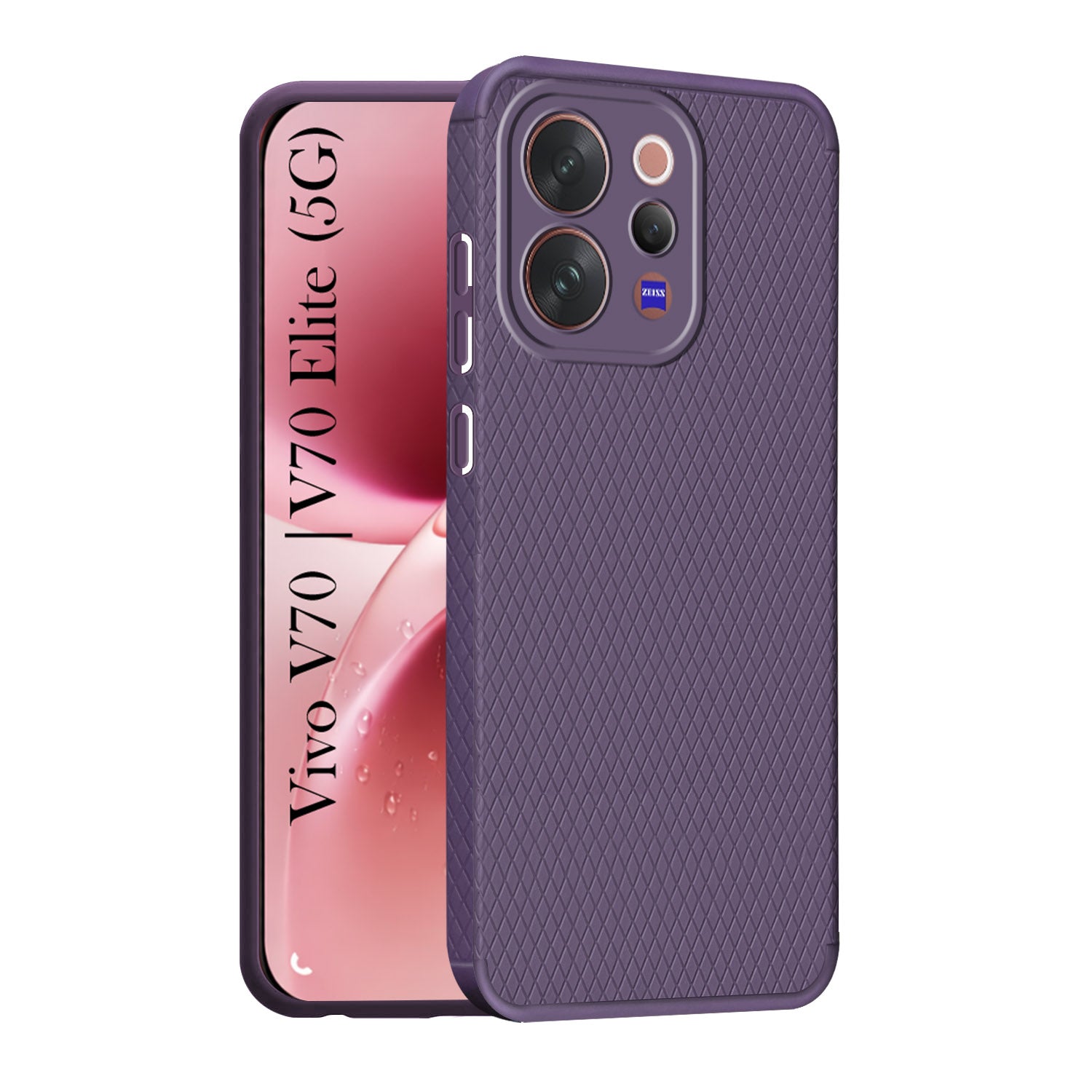 For Vivo V70 | Vivo V70 Elite 5G Back Cover Case Liquid Silicone (Camera Protection | Side Grip Texture | Soft and Flexible)