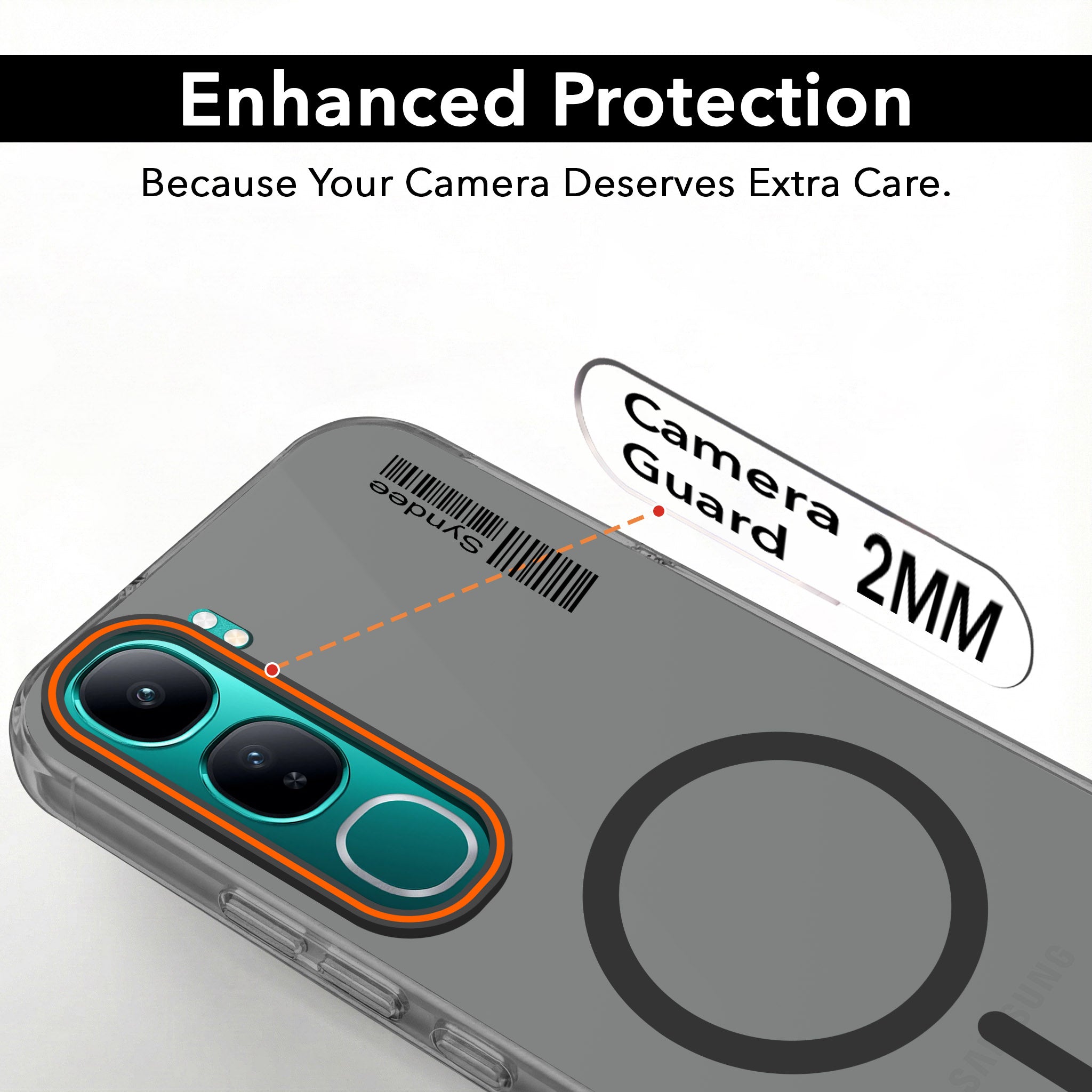 For Vivo Y300 Back Cover Case (Soft Touch | Camera Bump Protection | MagSafe Compatible | Matte Finish)